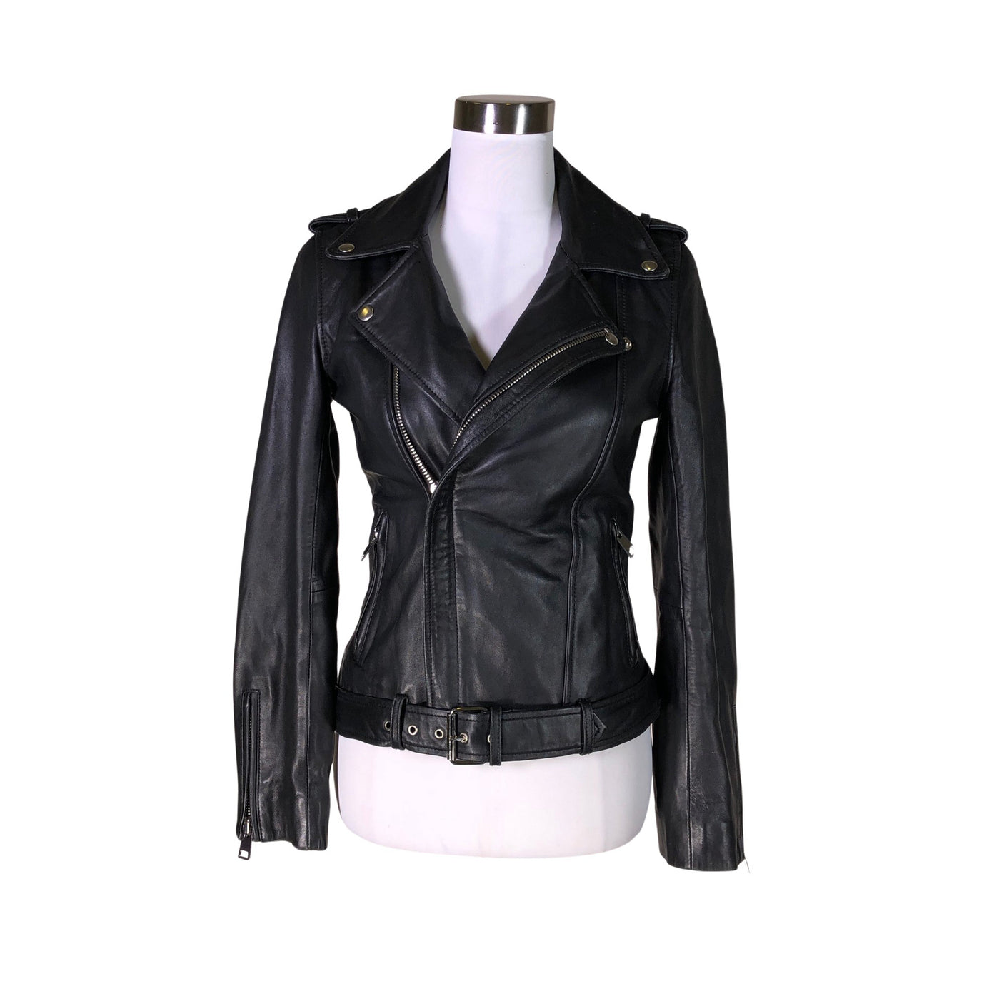 Unisex Maje - Nahkatakki, koko 40 - (1)