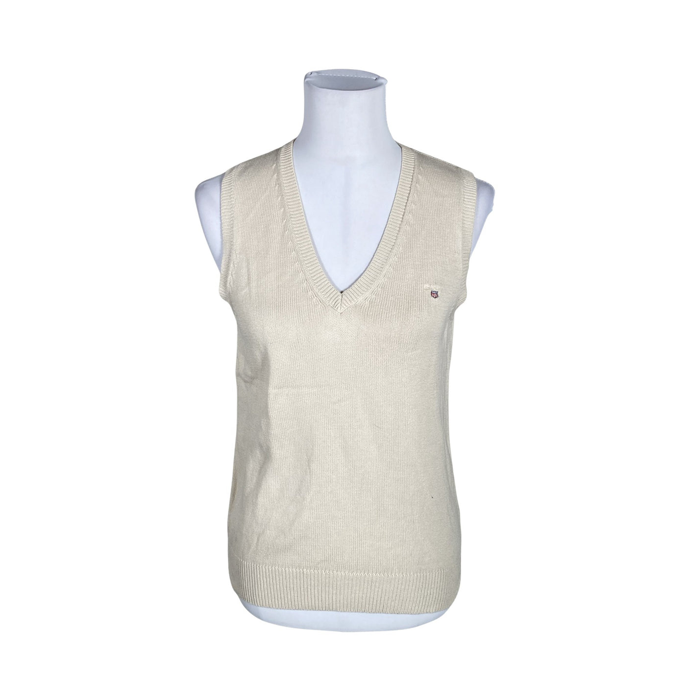 Naisten Gant - Neuleliivi, koko 38 - Beige (1)