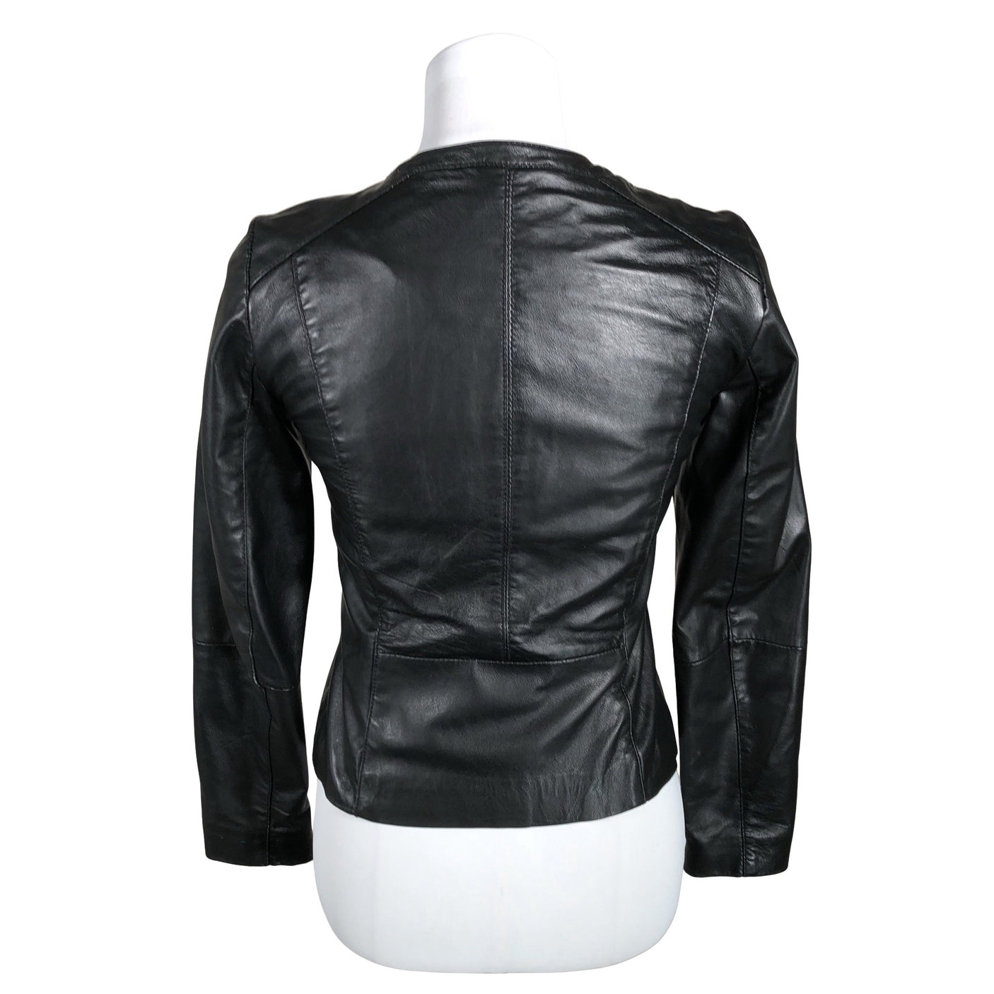 Naisten Esprit - Nahkatakki, koko 34 - Musta (2)