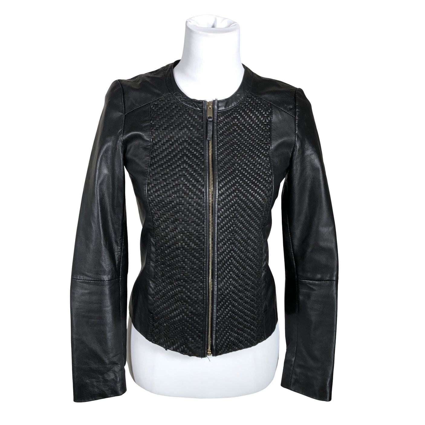 Naisten Esprit - Nahkatakki, koko 34 - Musta (1)