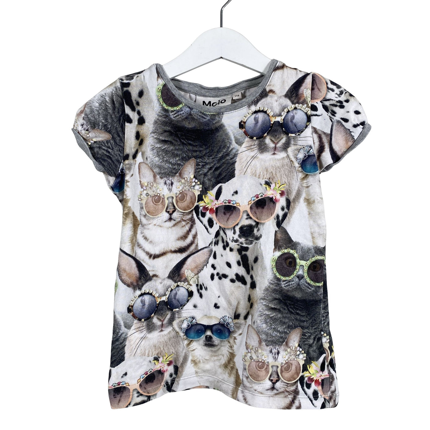 Unisex Molo Kids - T-paita, koko 110 - 116 - Harmaa (1)