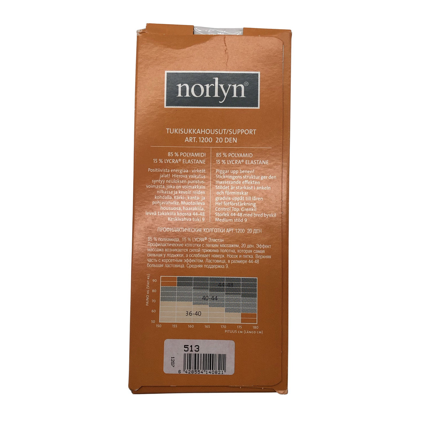 Naisten Norlyn - Sukkahousut, ohuet, koko 44 - Ruskea (4)