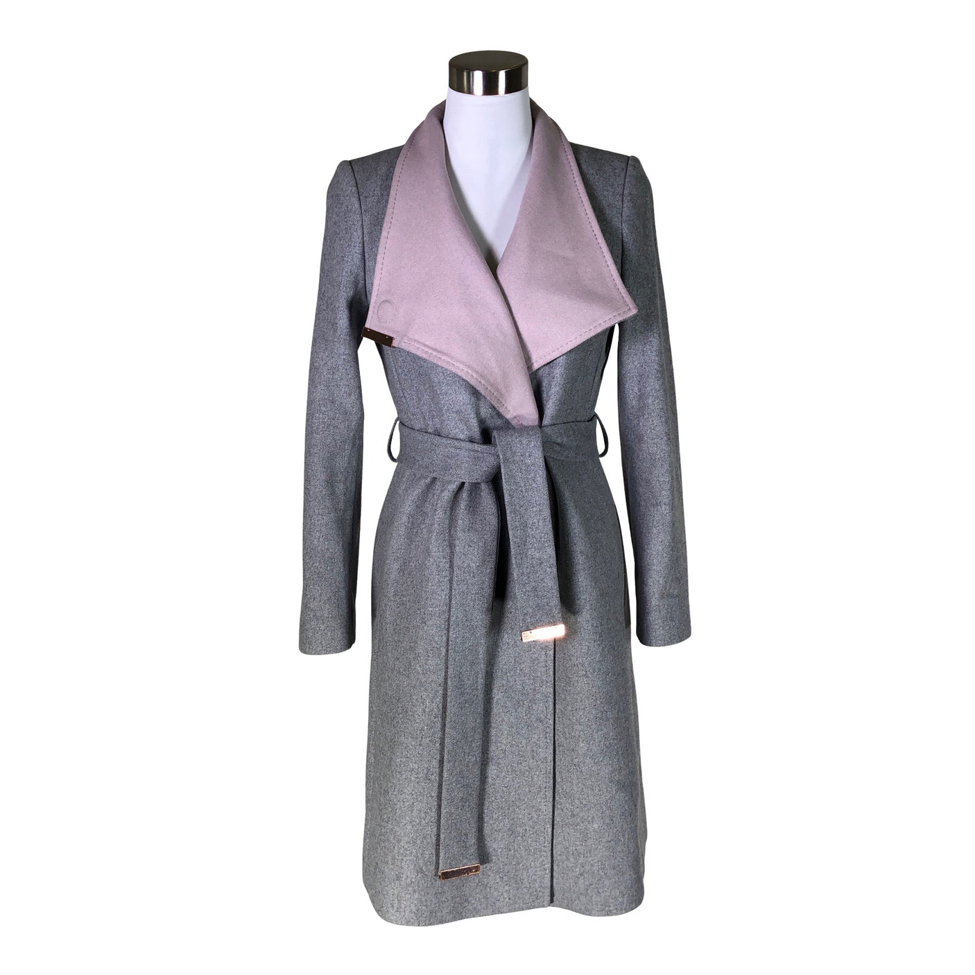 Naisten Ted Baker - Villakangastakki, koko 36 - Harmaa (3)