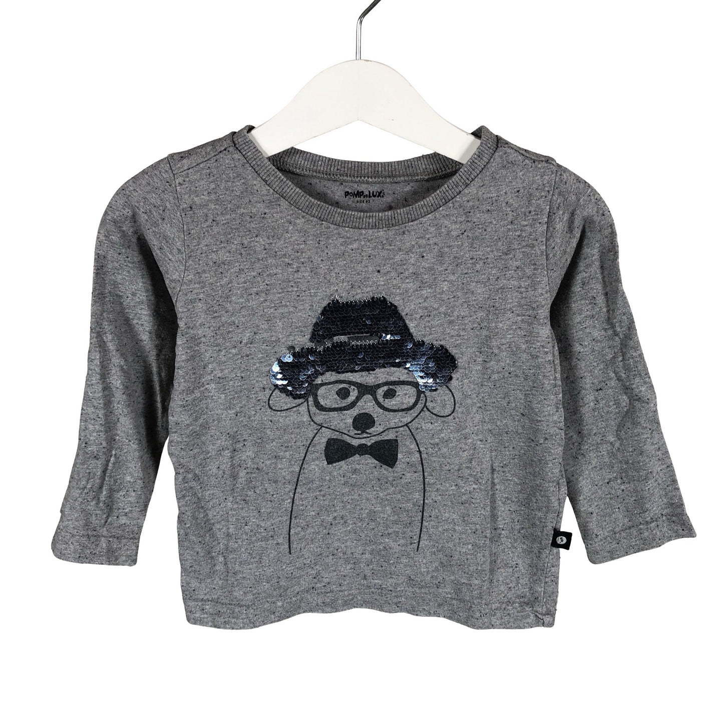 Unisex POMPdeLUX - Trikoopaita, koko 86 - 92 - Harmaa (1)