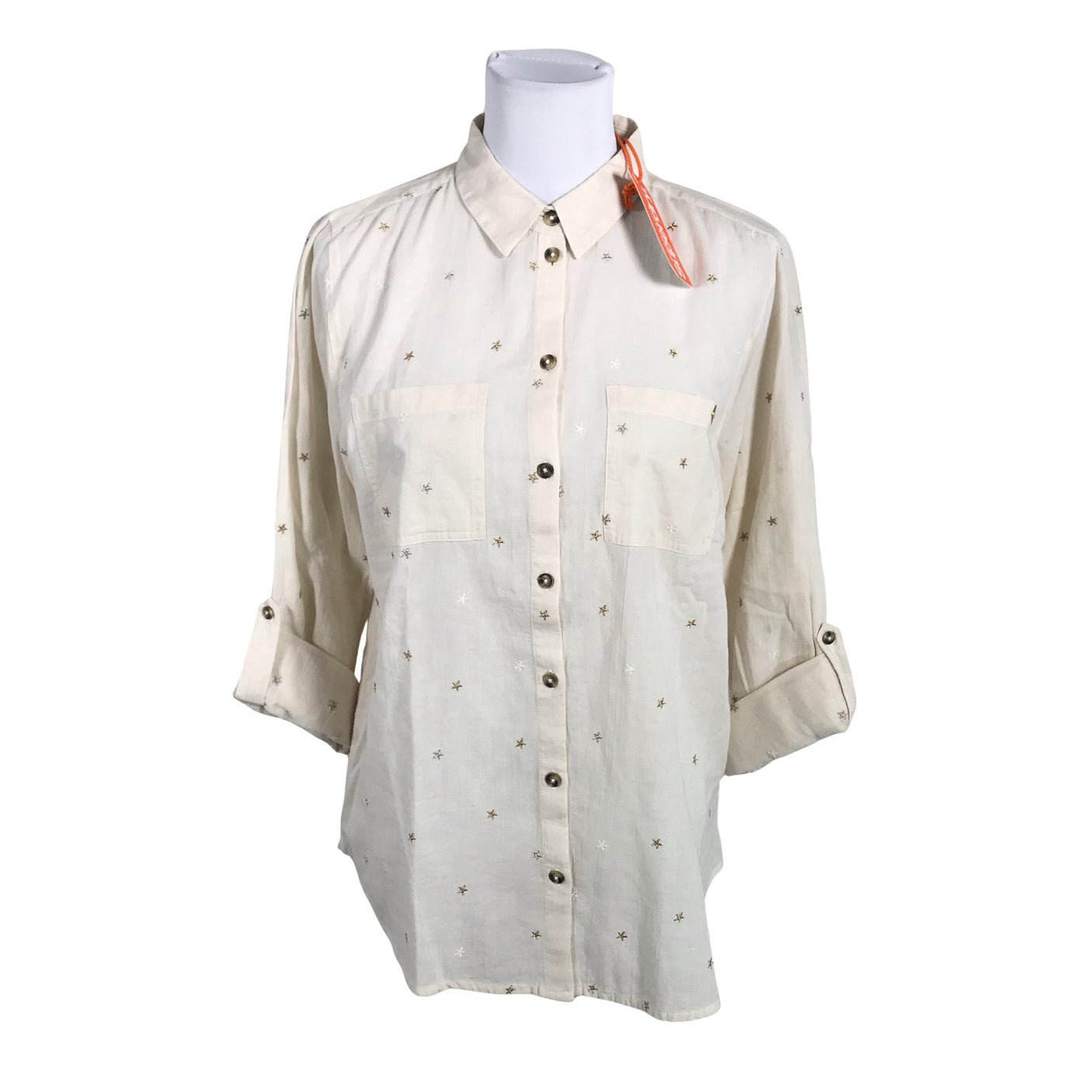 Naisten Superdry - Kauluspaita, koko 44 - Beige (1)