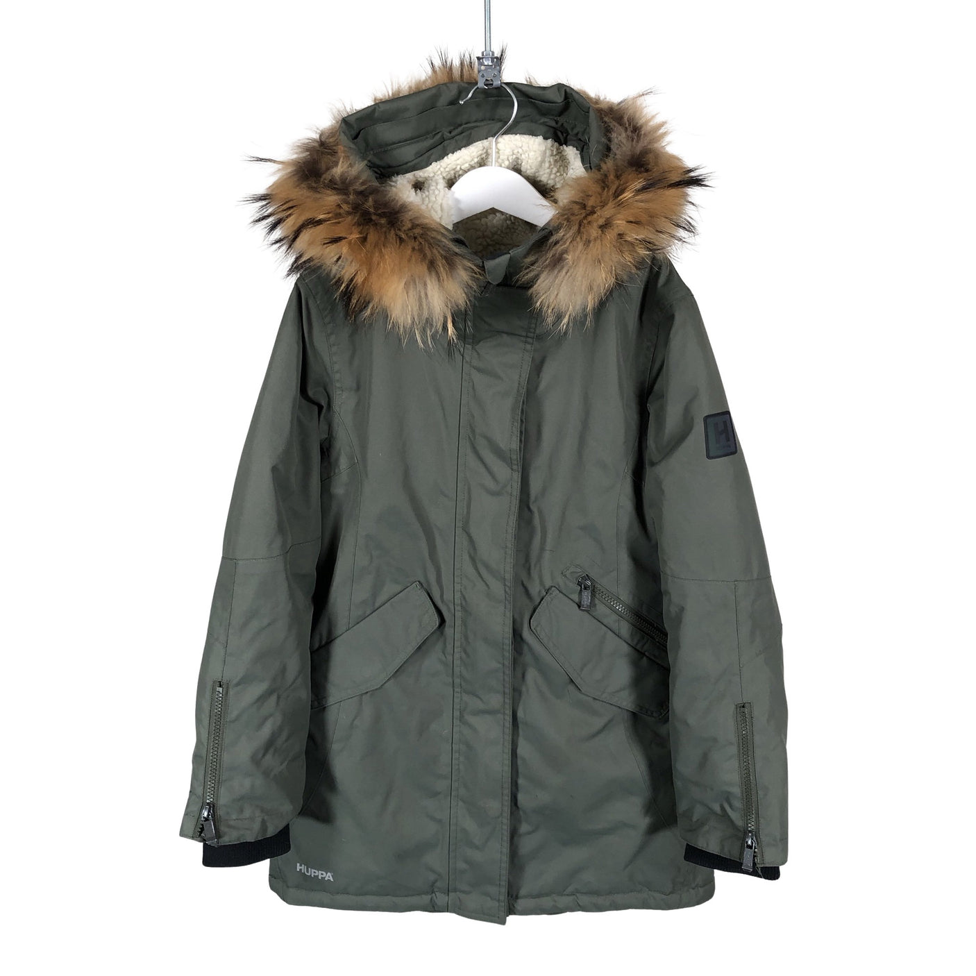 Unisex Huppa - Toppatakki, koko 134 - 140 - Vihreä (1)