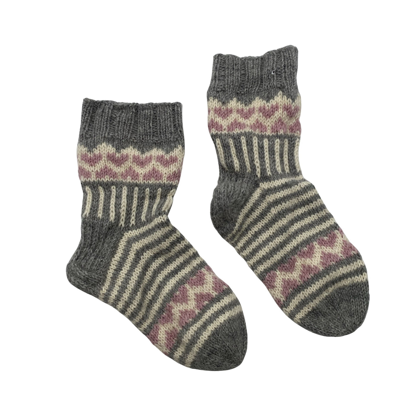 Naisten Handmade - Villasukat, koko 37 - Harmaa (1)