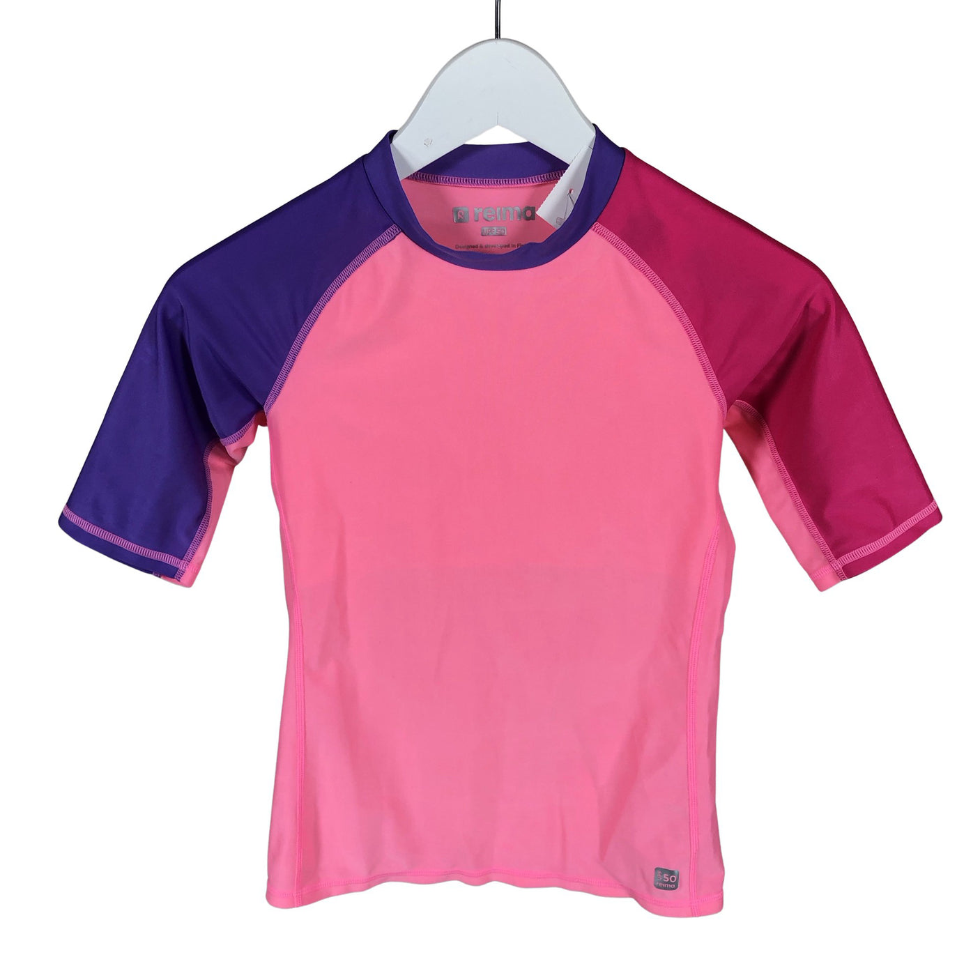 Tyttöjen Reima - Urheilupaita, lyhyet hihat, koko 140 - 146 - Pinkki (1)