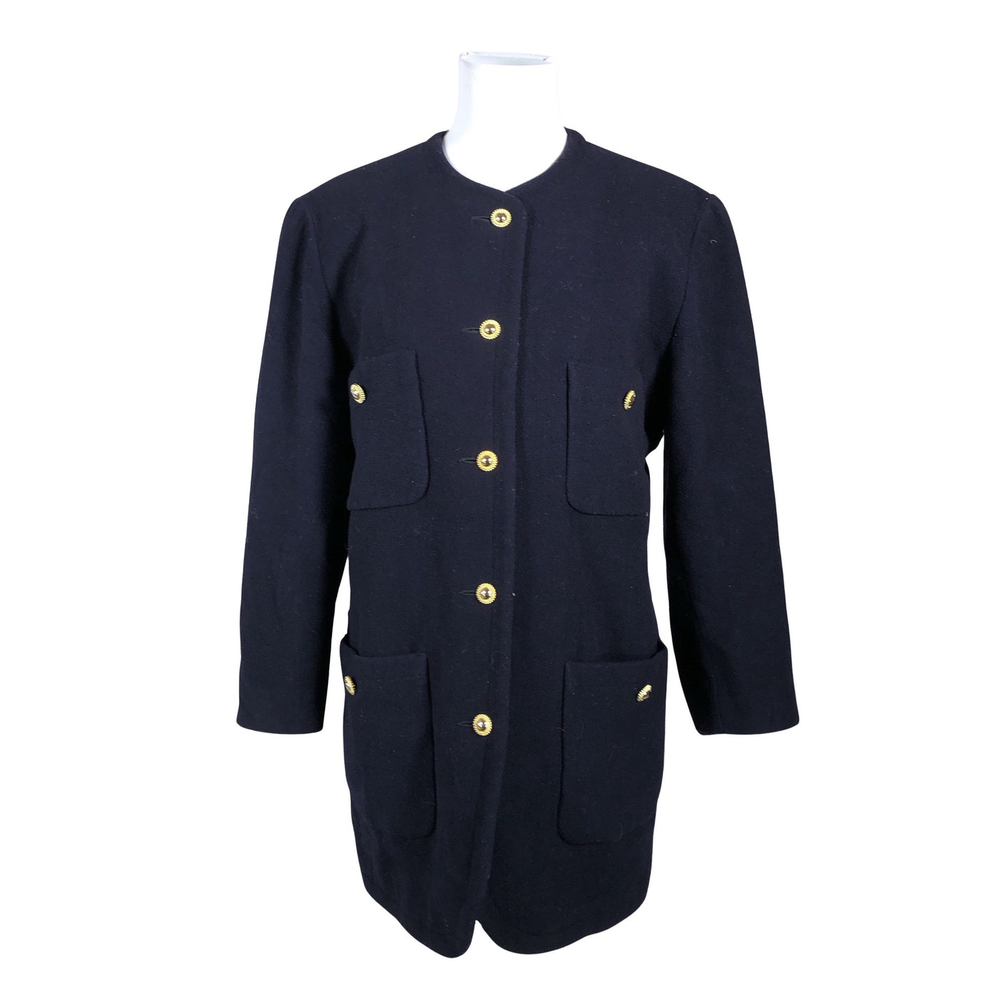 Naisten Master-Coat - Villakangastakki, koko 38 - Sininen (1)
