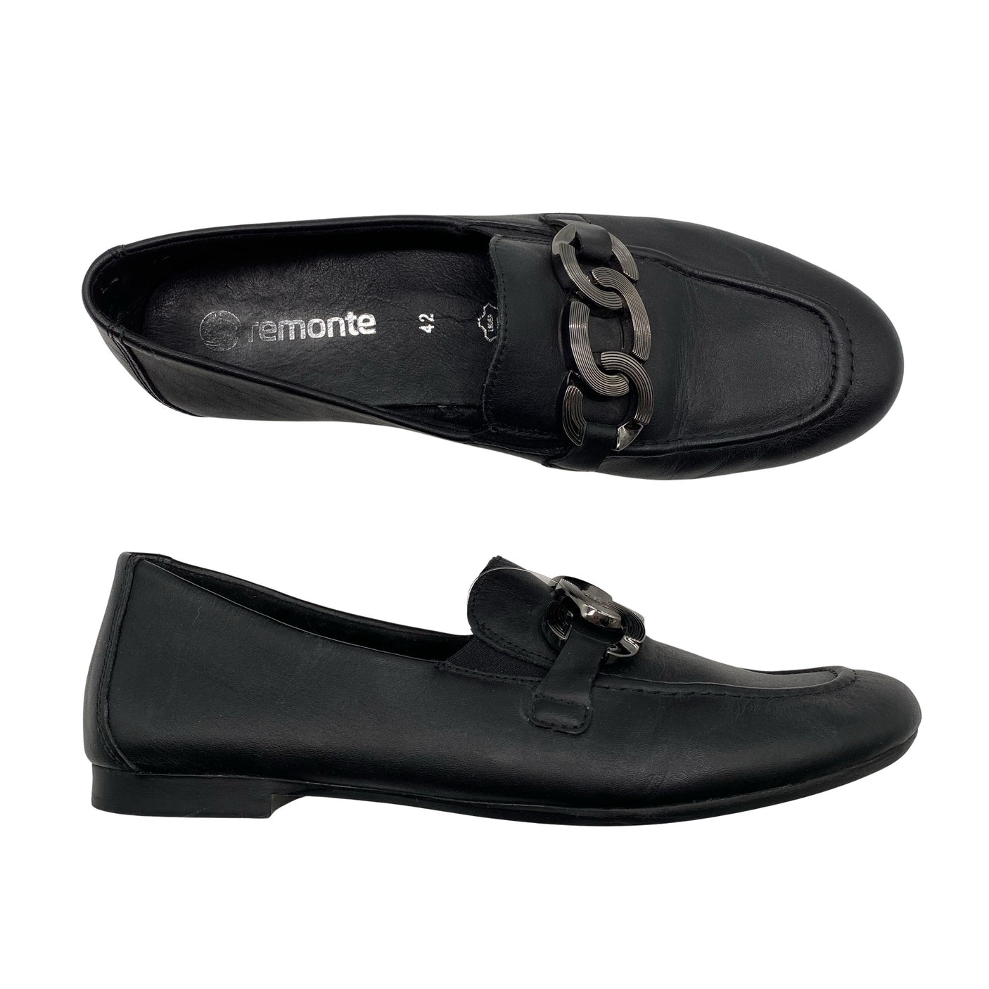 Naisten Remonte - Loaferit, koko 42 - Musta (1)