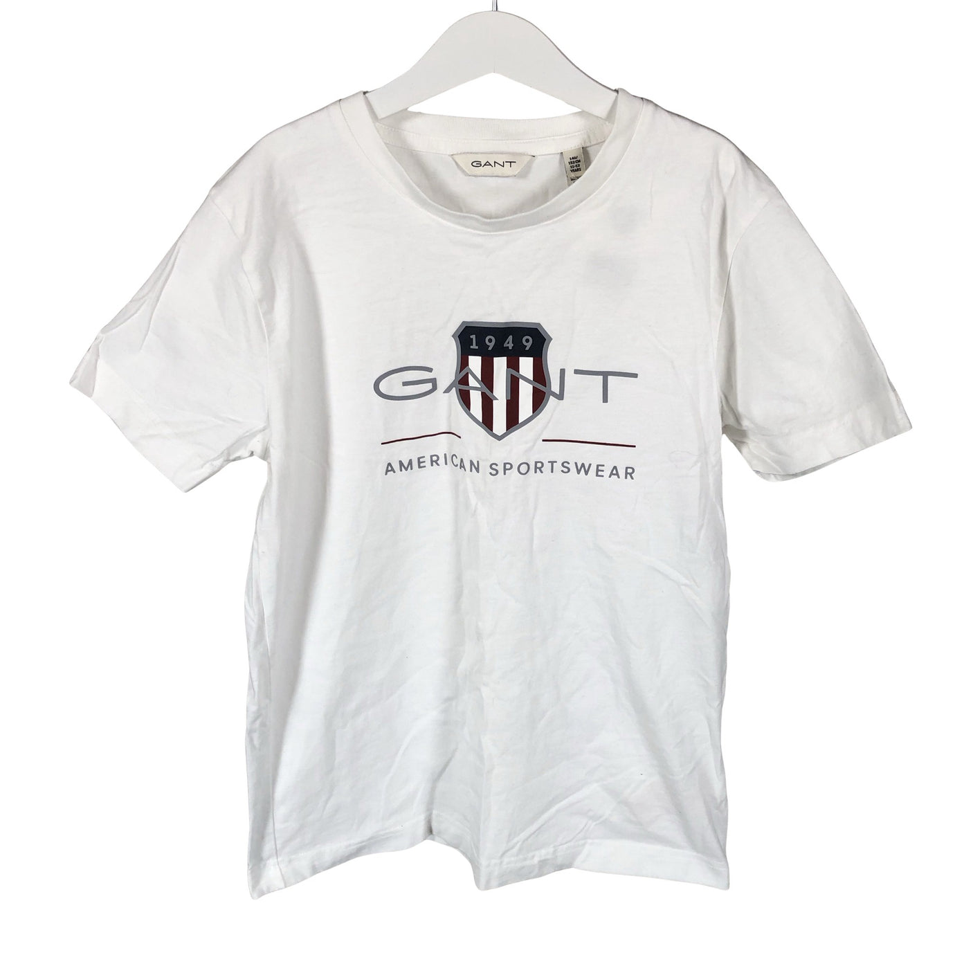 Unisex Gant - T-paita, koko 146 - 152 - Valkoinen (1)