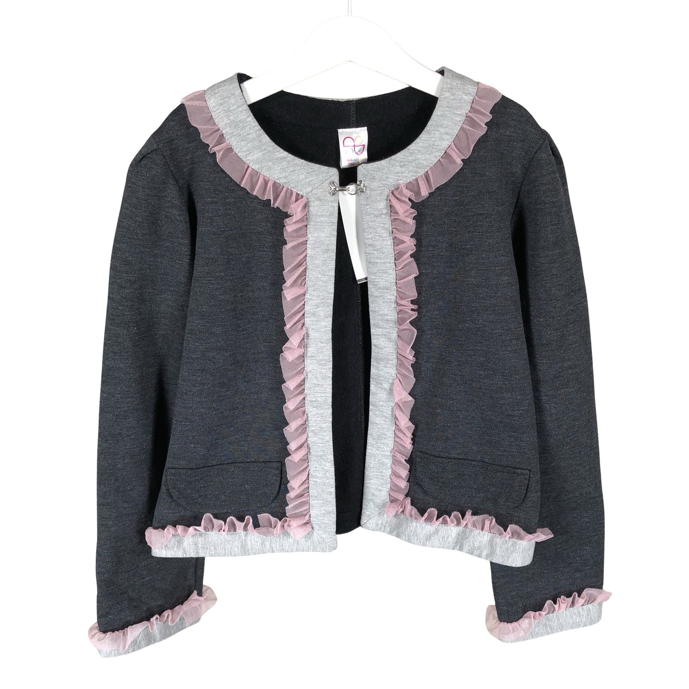 Tyttöjen Dodo Kidswear - Collegejakku, koko 134 - 140 - Harmaa (1)