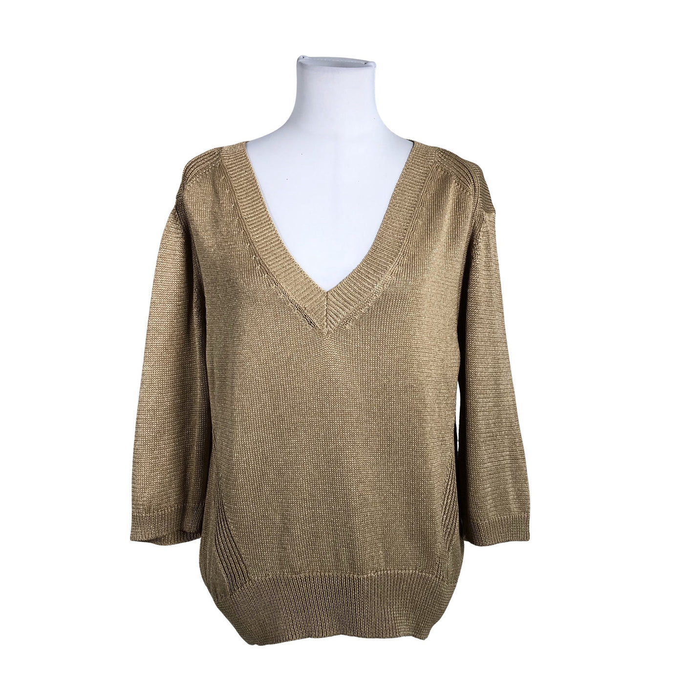 Naisten Massimo Dutti - Neulepaita, koko 38 - Kulta (1)