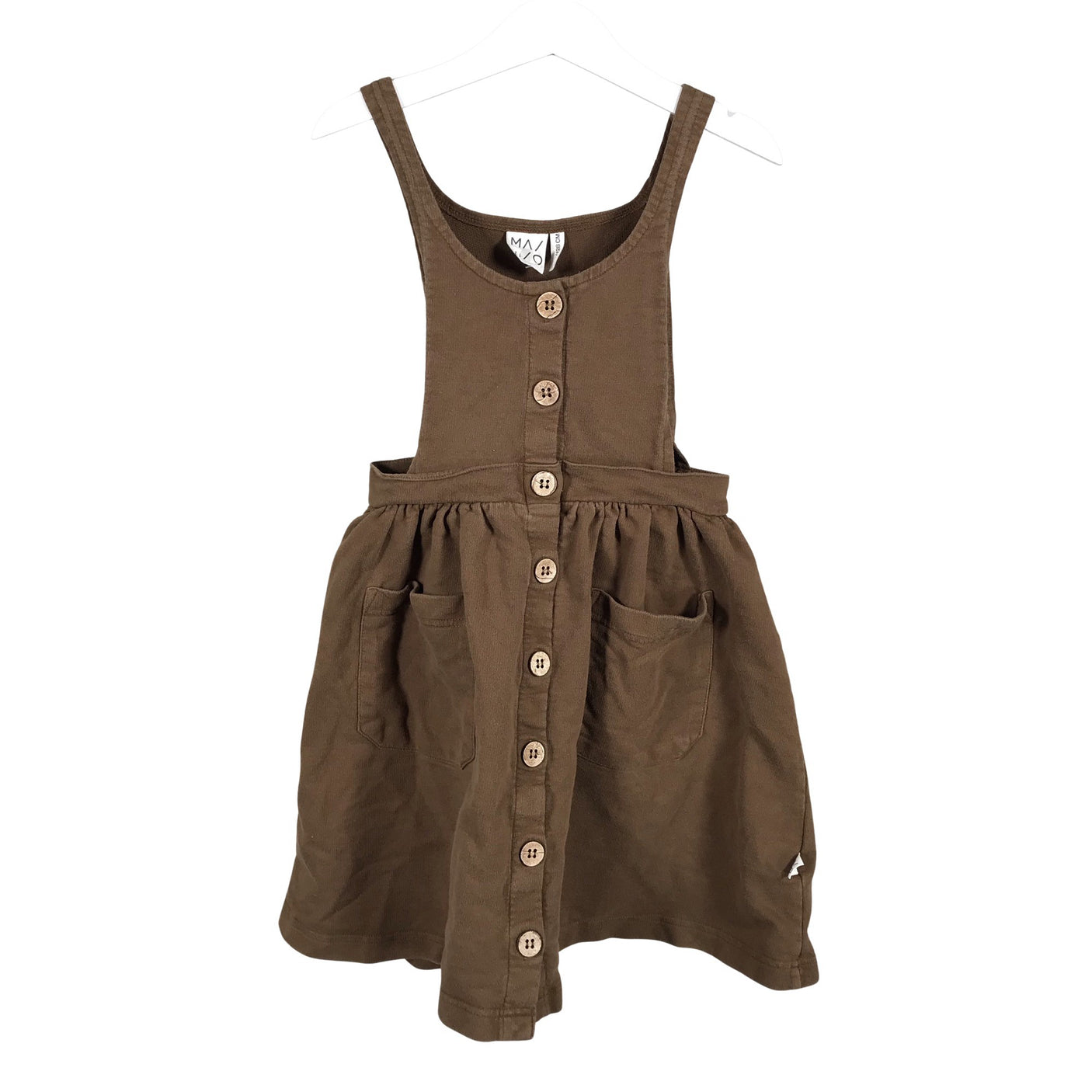 Tyttöjen Mainio - Collegemekko, koko 122 - 128 - Ruskea (1)