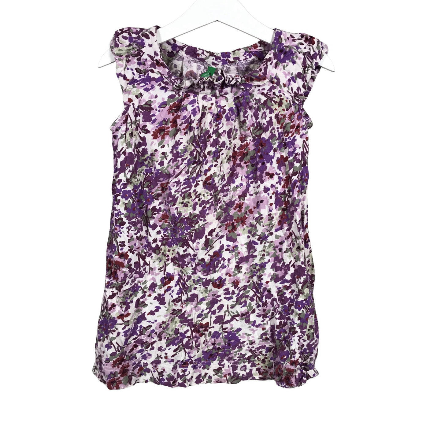 Tyttöjen Benetton - Trikootoppi, koko 104 - 110 - Violetti (1)