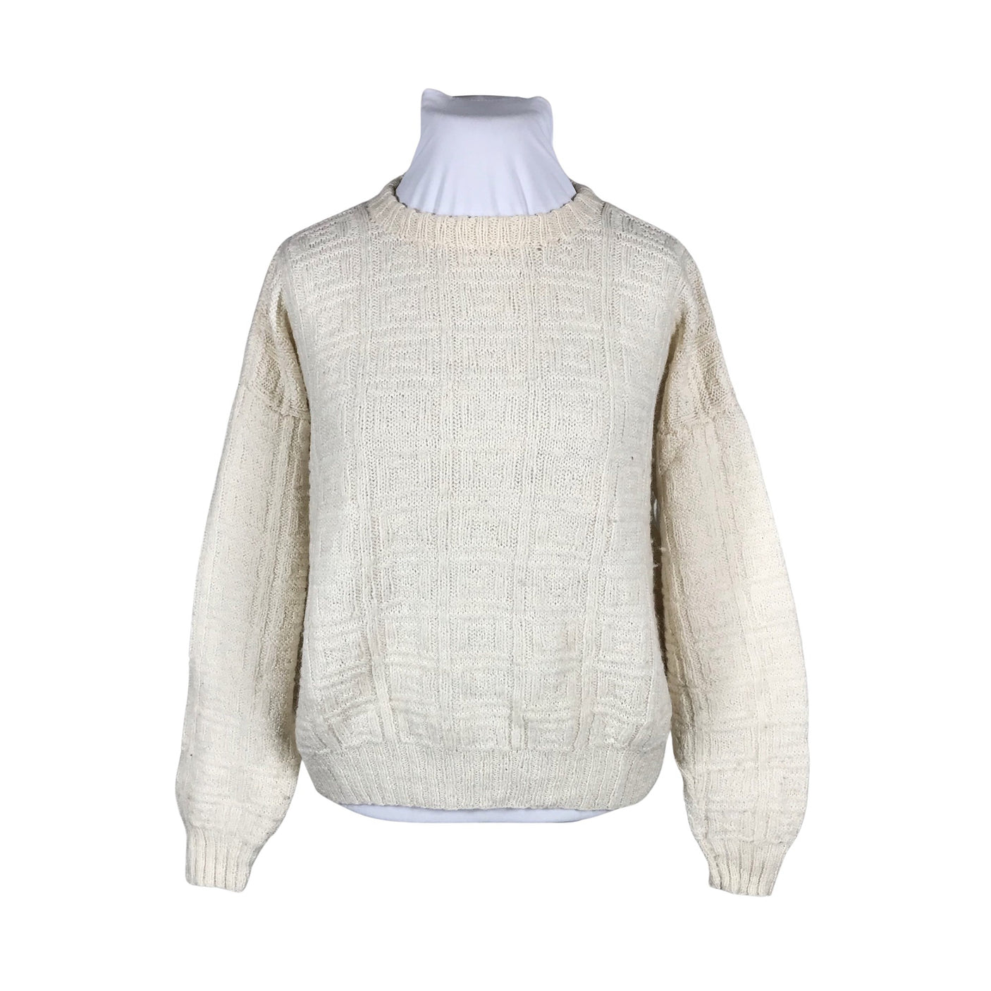 Naisten Handmade - Neulepaita, koko 40 - Luonnonvalkoinen (1)
