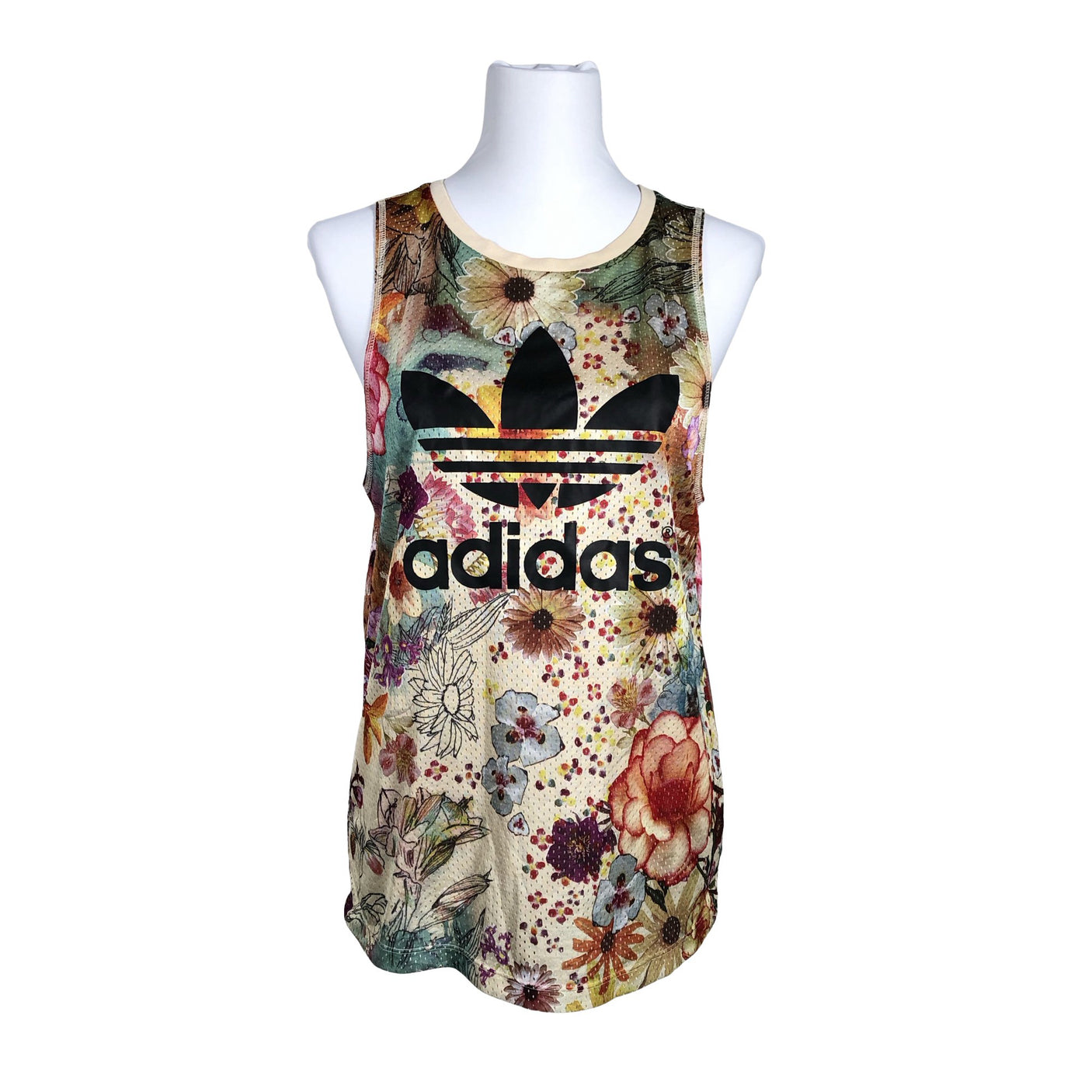 Naisten Adidas - Urheilutoppi, koko 36 - Beige (1)