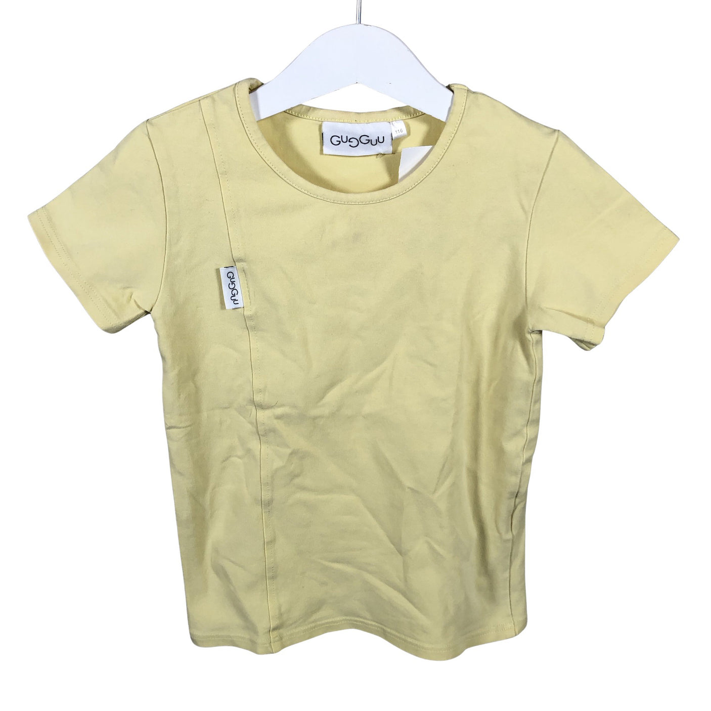 Unisex Gugguu - T-paita, koko 110 - 116 - Keltainen (1)