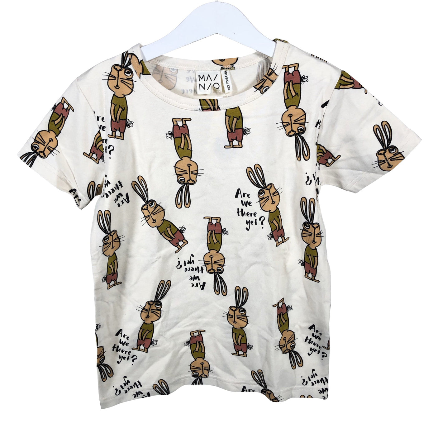 Unisex Mainio - T-paita, koko 122 - 128 - Luonnonvalkoinen (1)