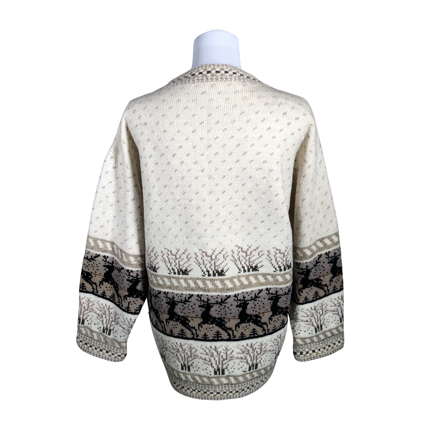 Naisten Handmade - Neuletakki, koko 42 - Beige (3)