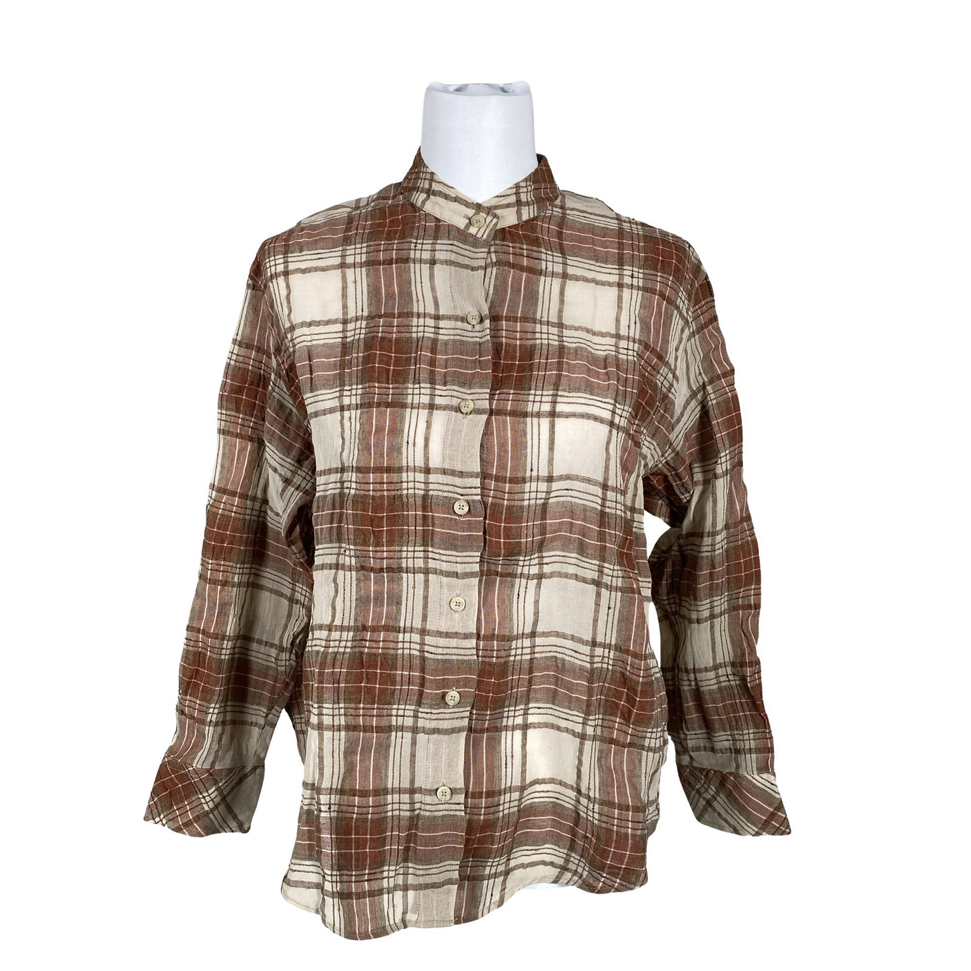 Naisten Massimo Dutti - Kauluspaita, koko 34 - Beige (1)