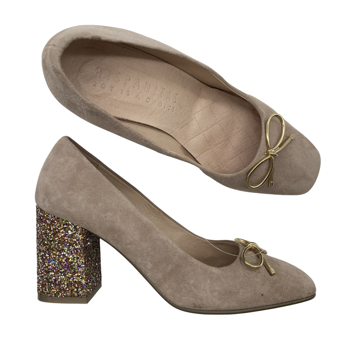 Naisten Hispanitas - Juhlakorkokengät, koko 37 - Beige (1)
