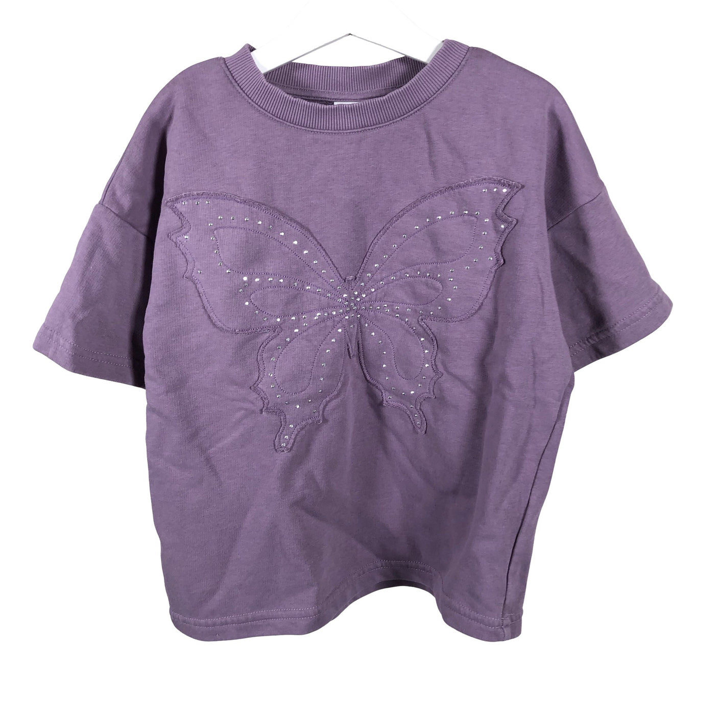 Tyttöjen Lindex - Collegepaita, koko 122 - 128 - Violetti (1)