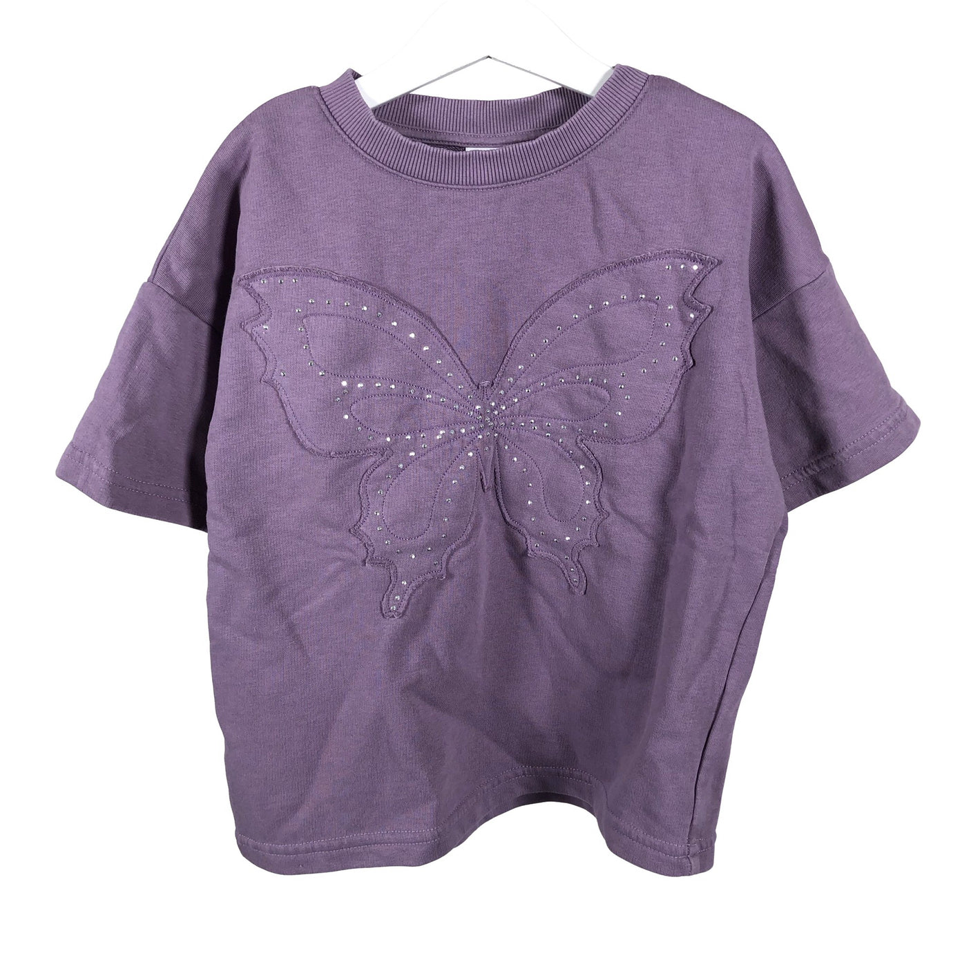 Tyttöjen Lindex - Collegepaita, koko 122 - 128 - Violetti (2)