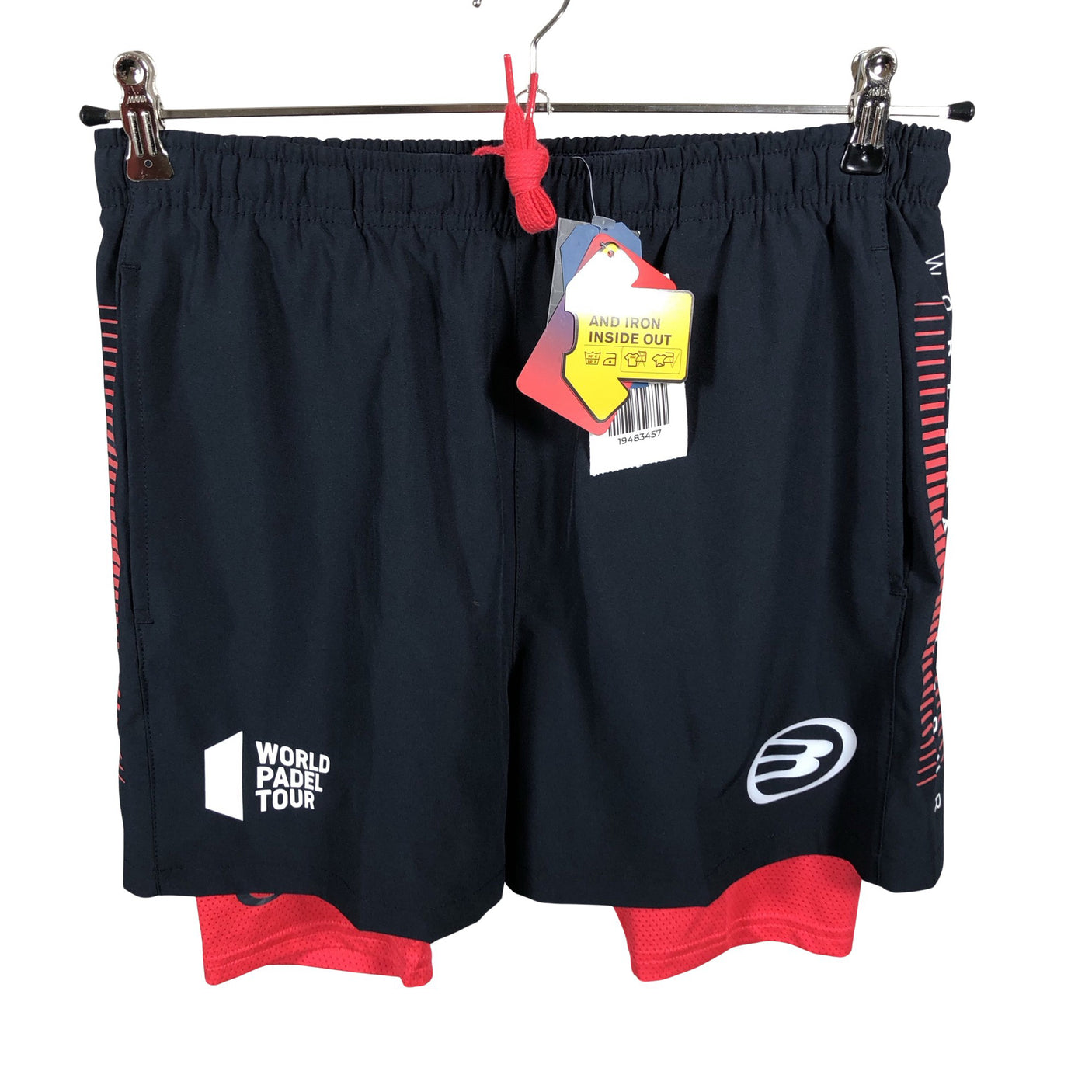 Miesten Bullpadel - Urheilushortsit, koko S - Musta (1)