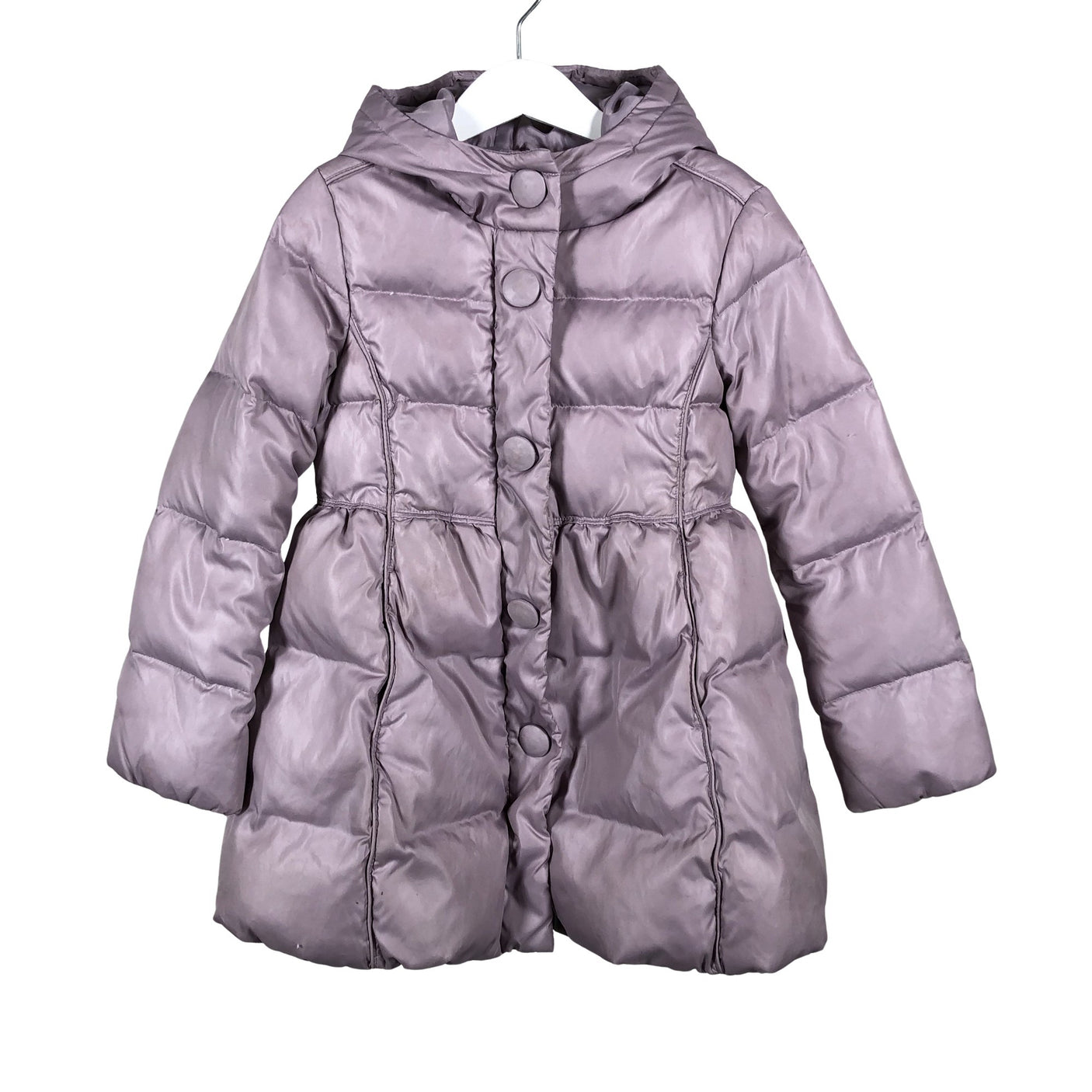 Tyttöjen Benetton - Untuvatakki, koko 104 - 110 - Vaaleanpunainen (1)