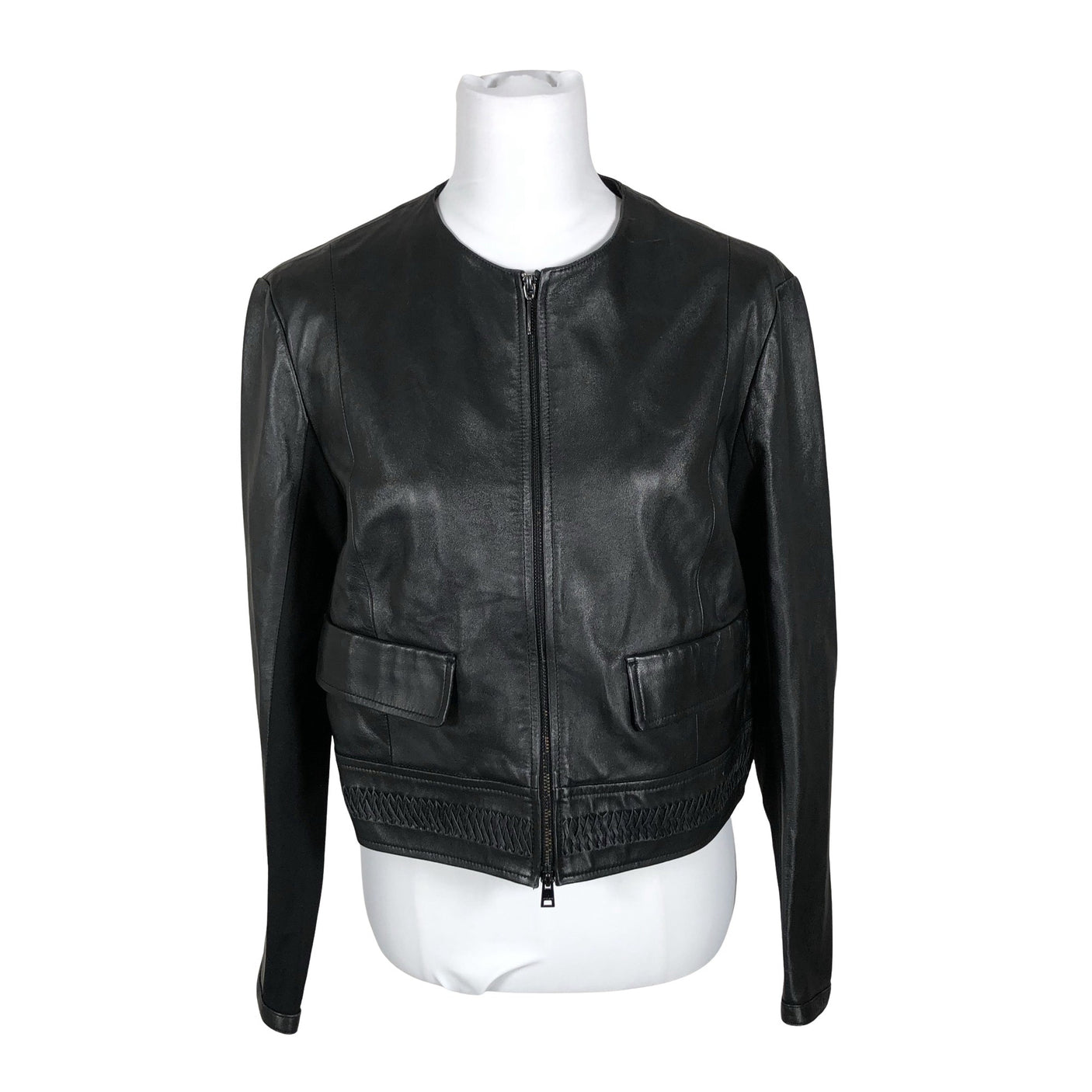 Naisten Marc Cain - Nahkatakki, koko 40 - Musta (1)