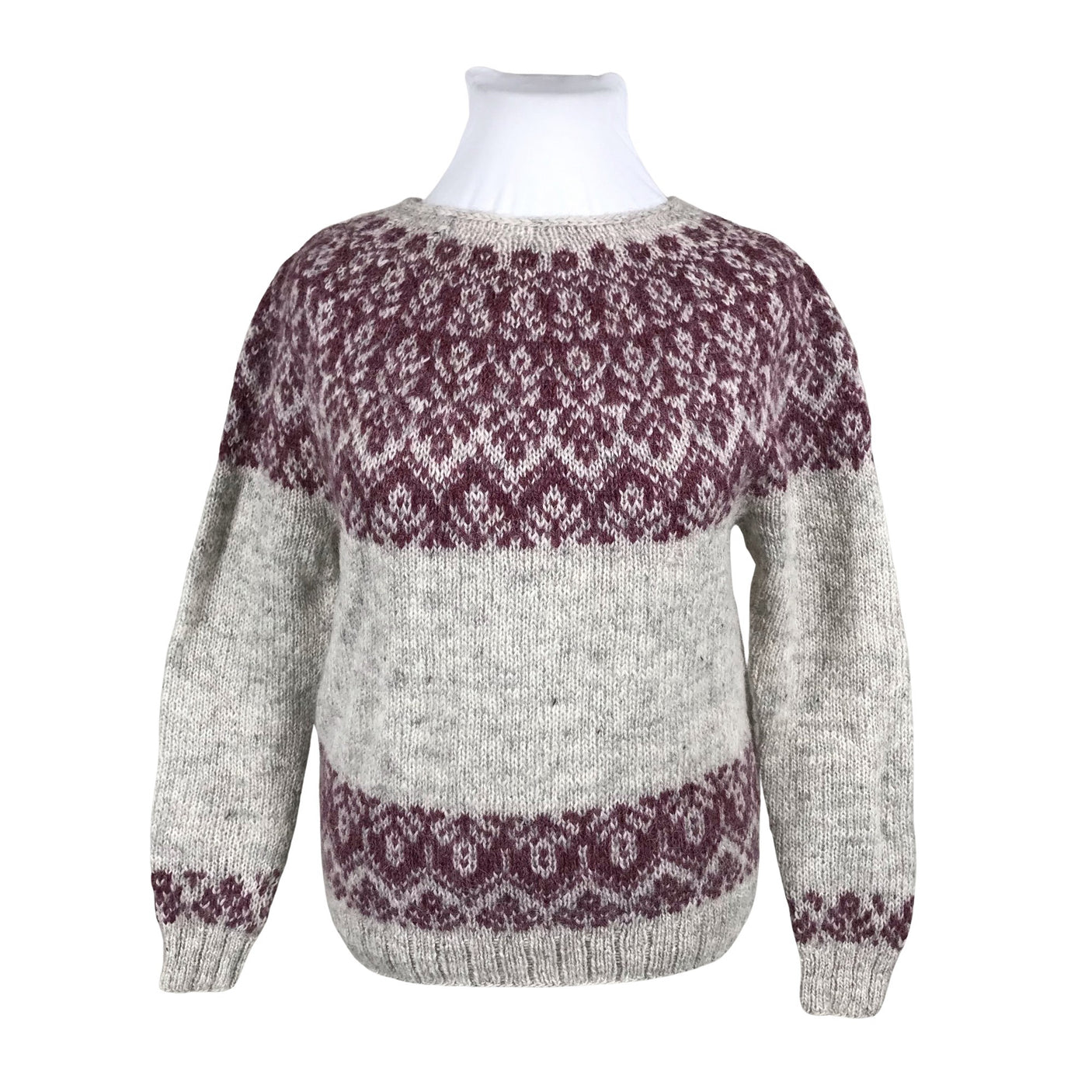 Naisten Handmade - Neulepaita, koko 42 - Harmaa (1)