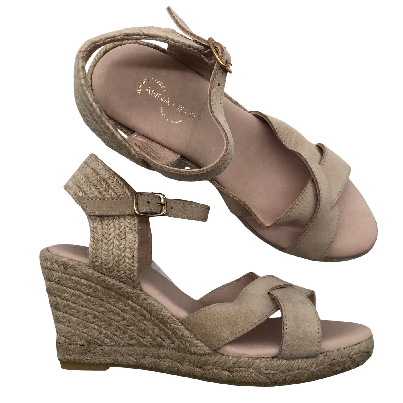 Naisten Anna Field - Kiilakorkosandaalit, koko 38 - Beige (1)