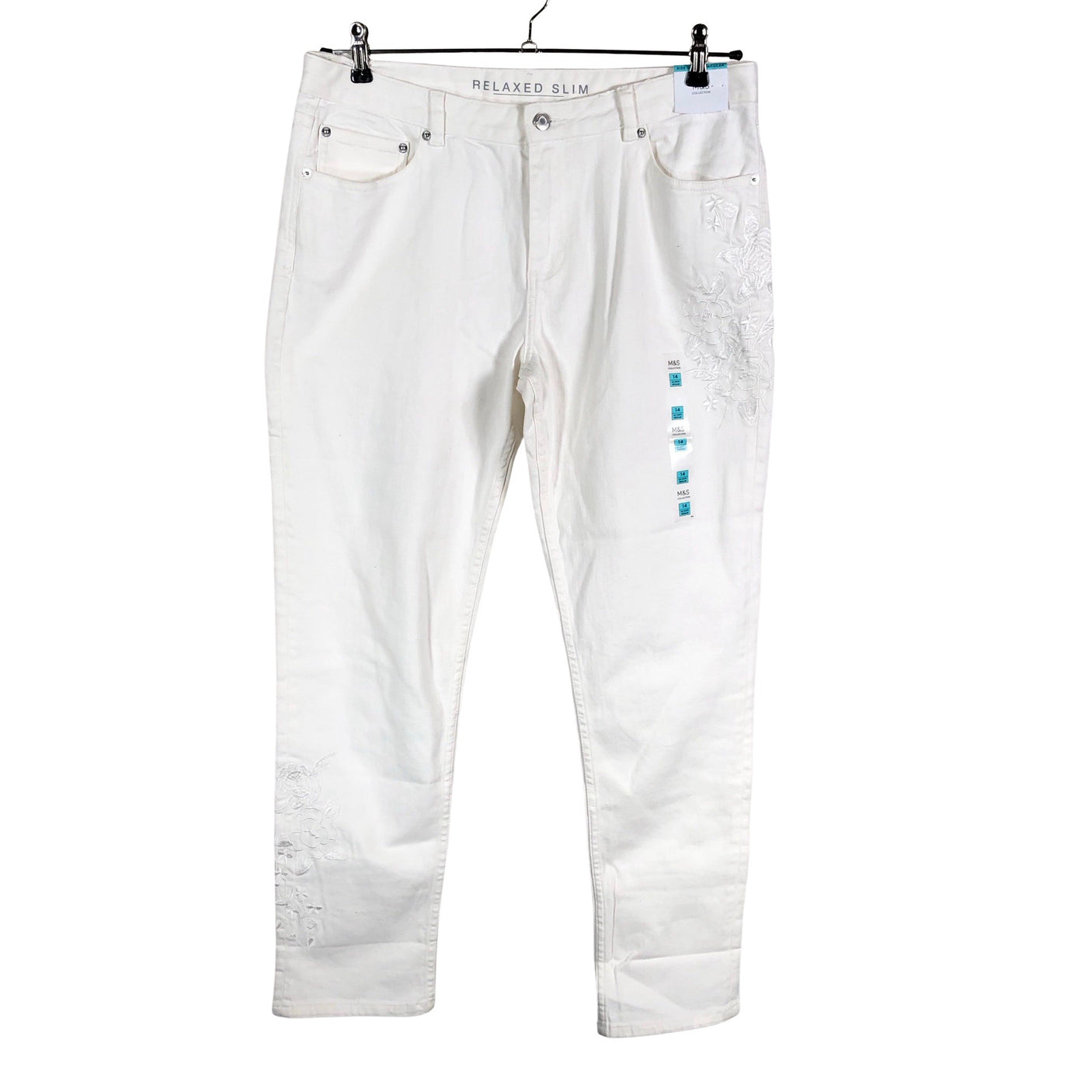 Naisten Marks&Spencer - Farkut, koko 42 - Valkoinen (1)