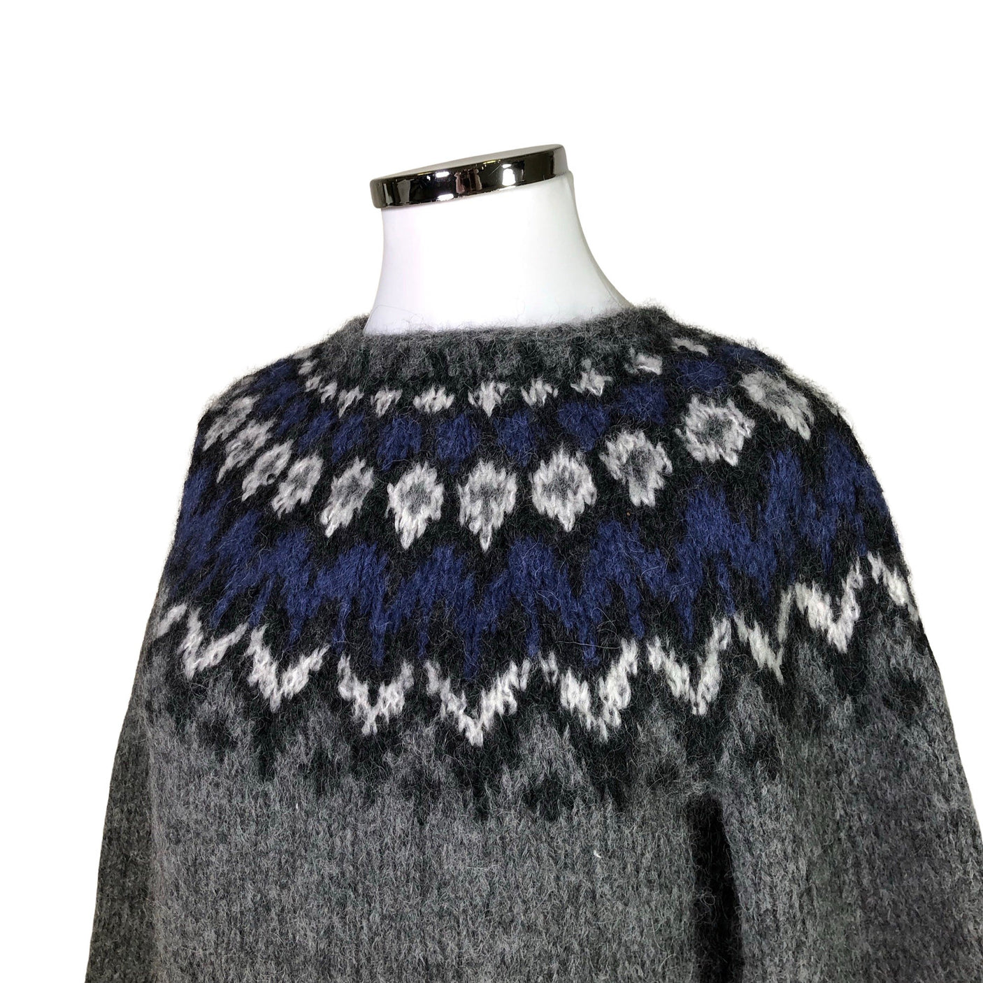 Naisten Handmade - Neulepaita, koko 42 - Harmaa (3)