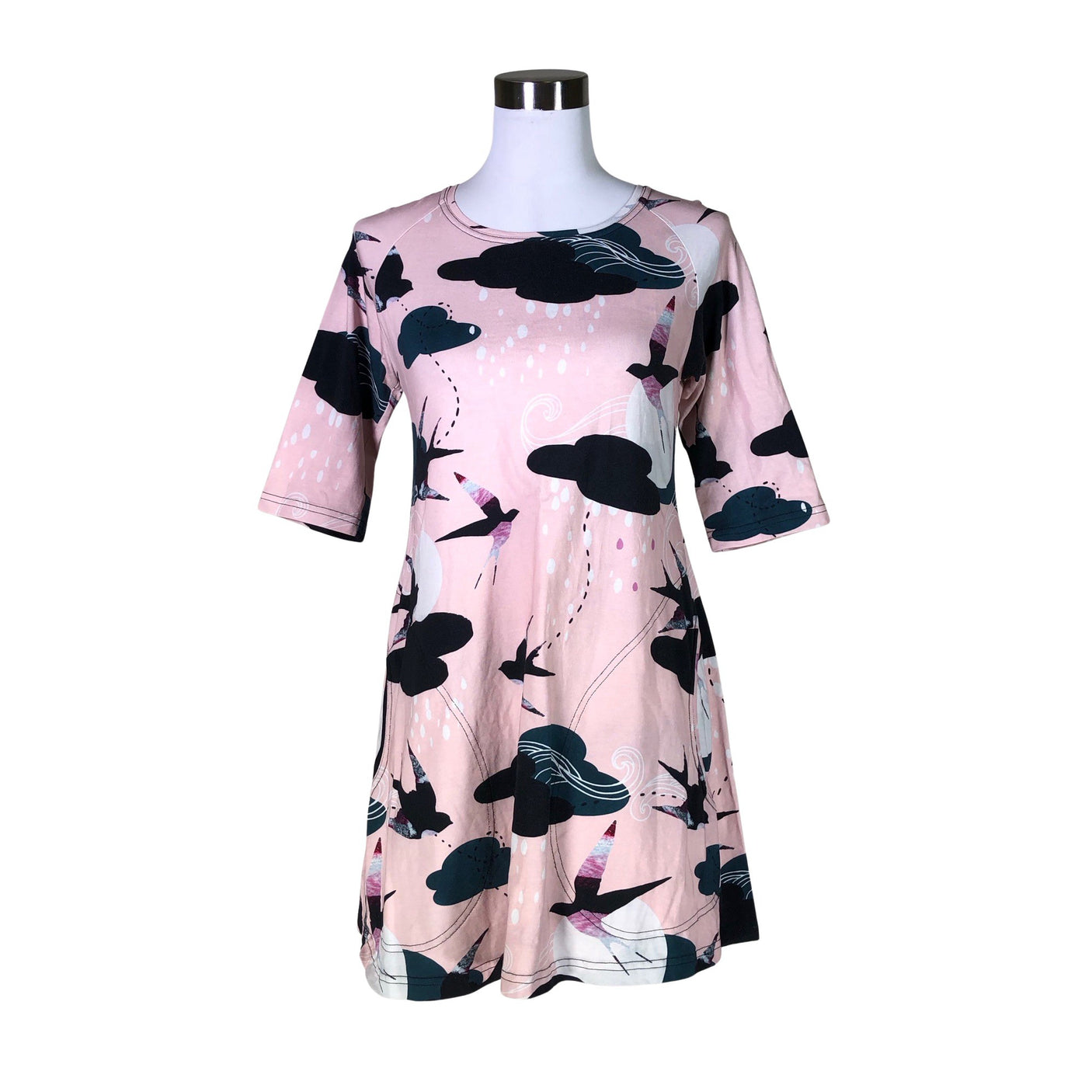 Naisten Ehta - Trikoomekko, koko 36 - Vaaleanpunainen (1)