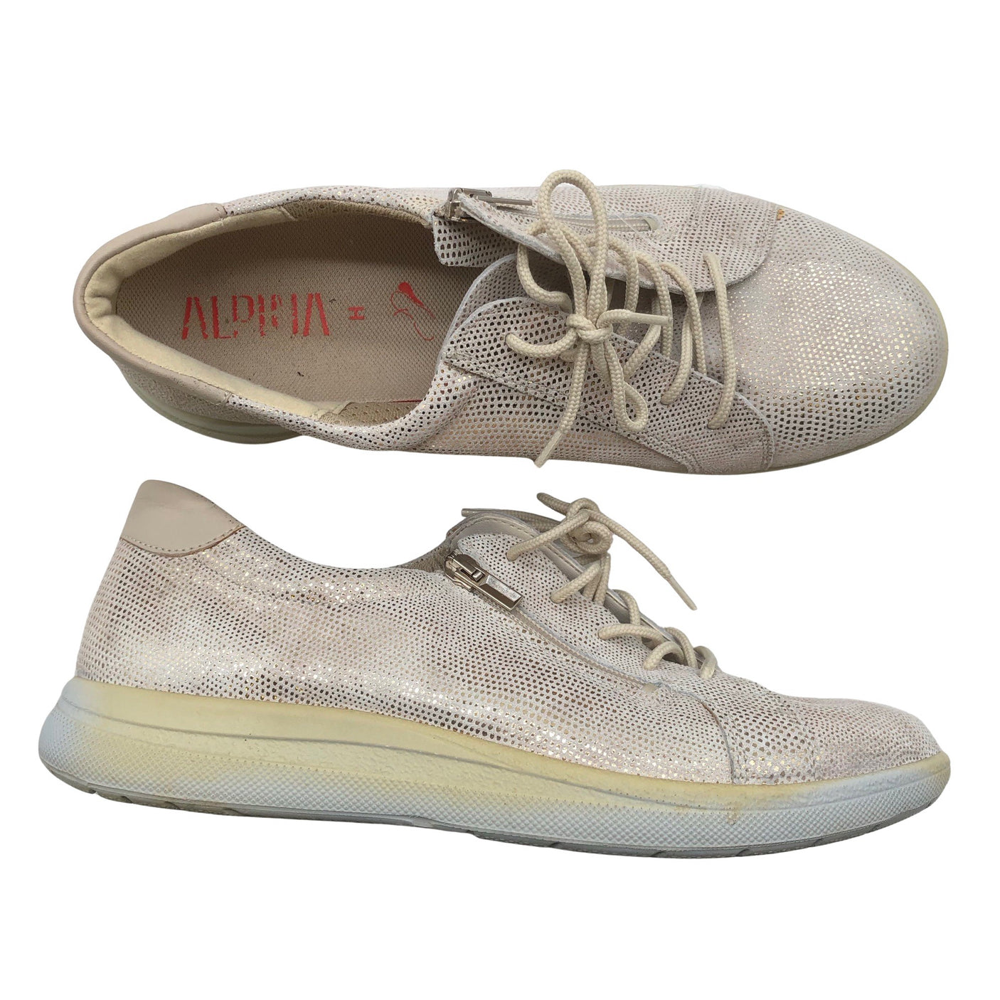 Naisten Alpina - Tennarit, koko 39 - Beige (1)