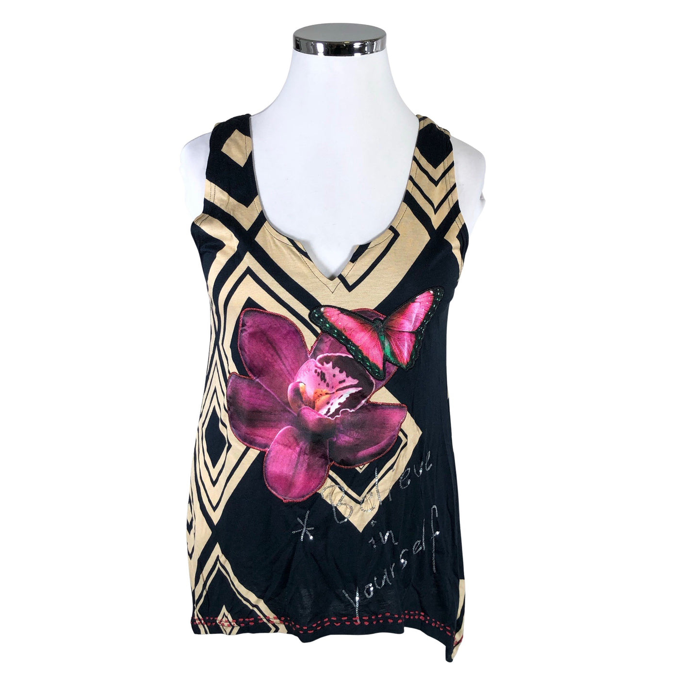 Naisten Desigual - Trikootunika, koko 42 - Beige (1)