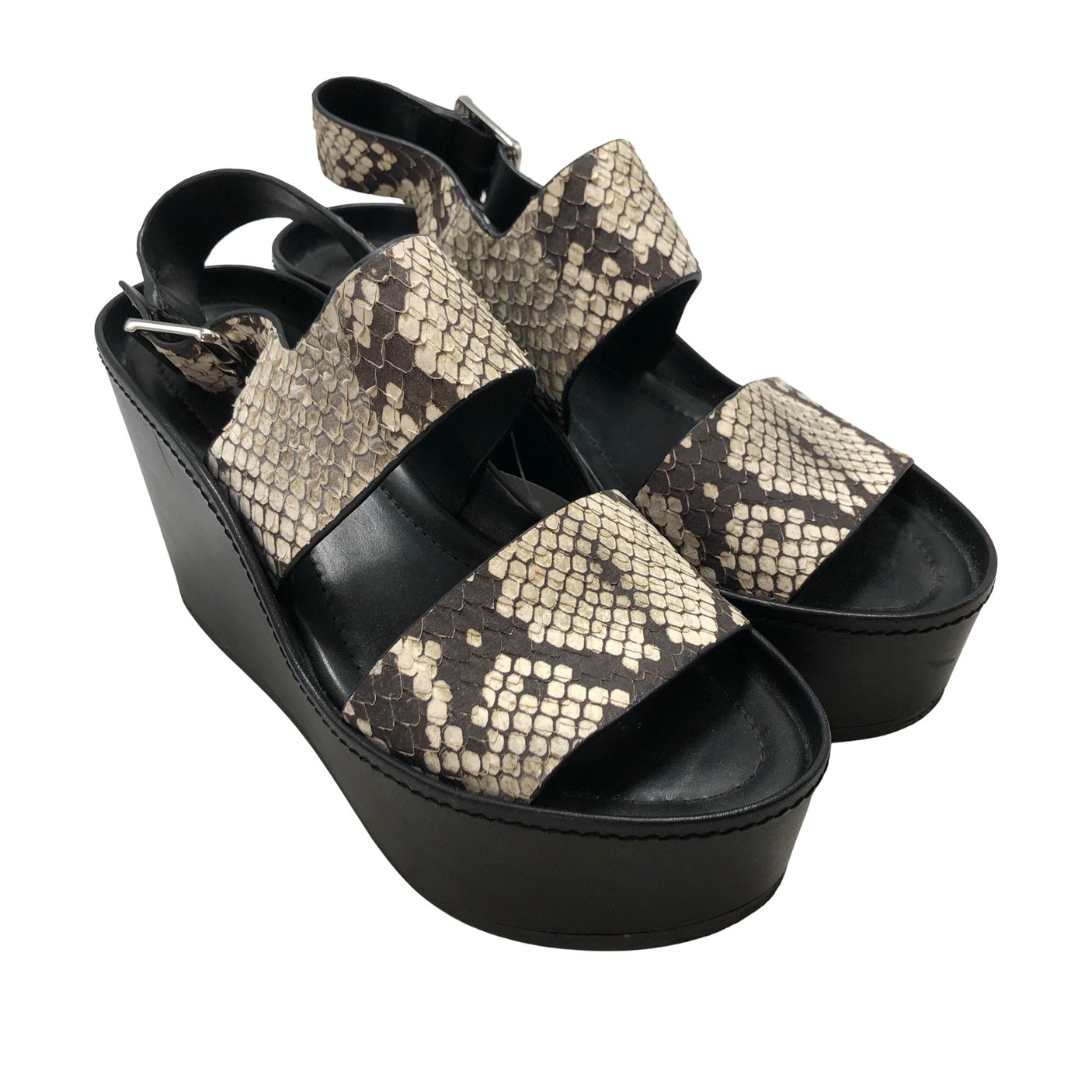 Naisten Vince. - Kiilakorkosandaalit, koko 37 - Musta (2)