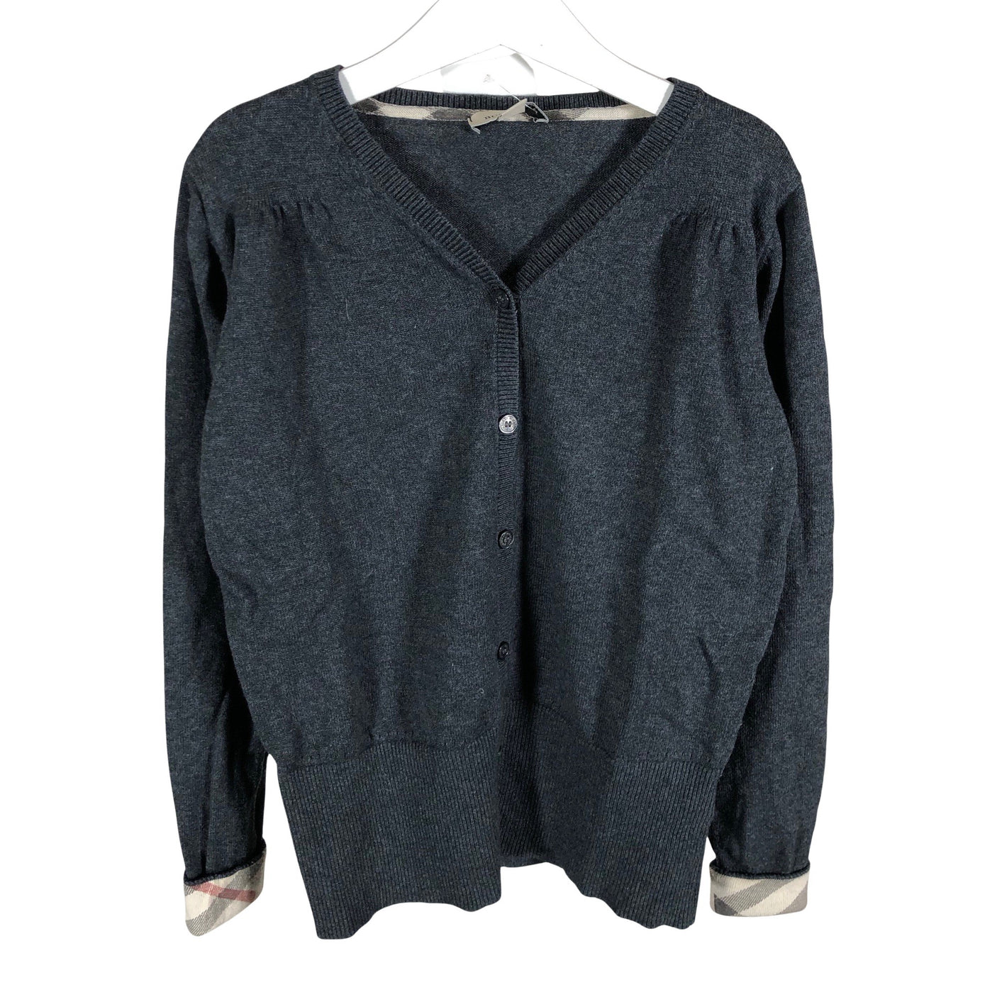 Tyttöjen Burberry - Neuletakki, koko 146 - 152 - Harmaa (1)