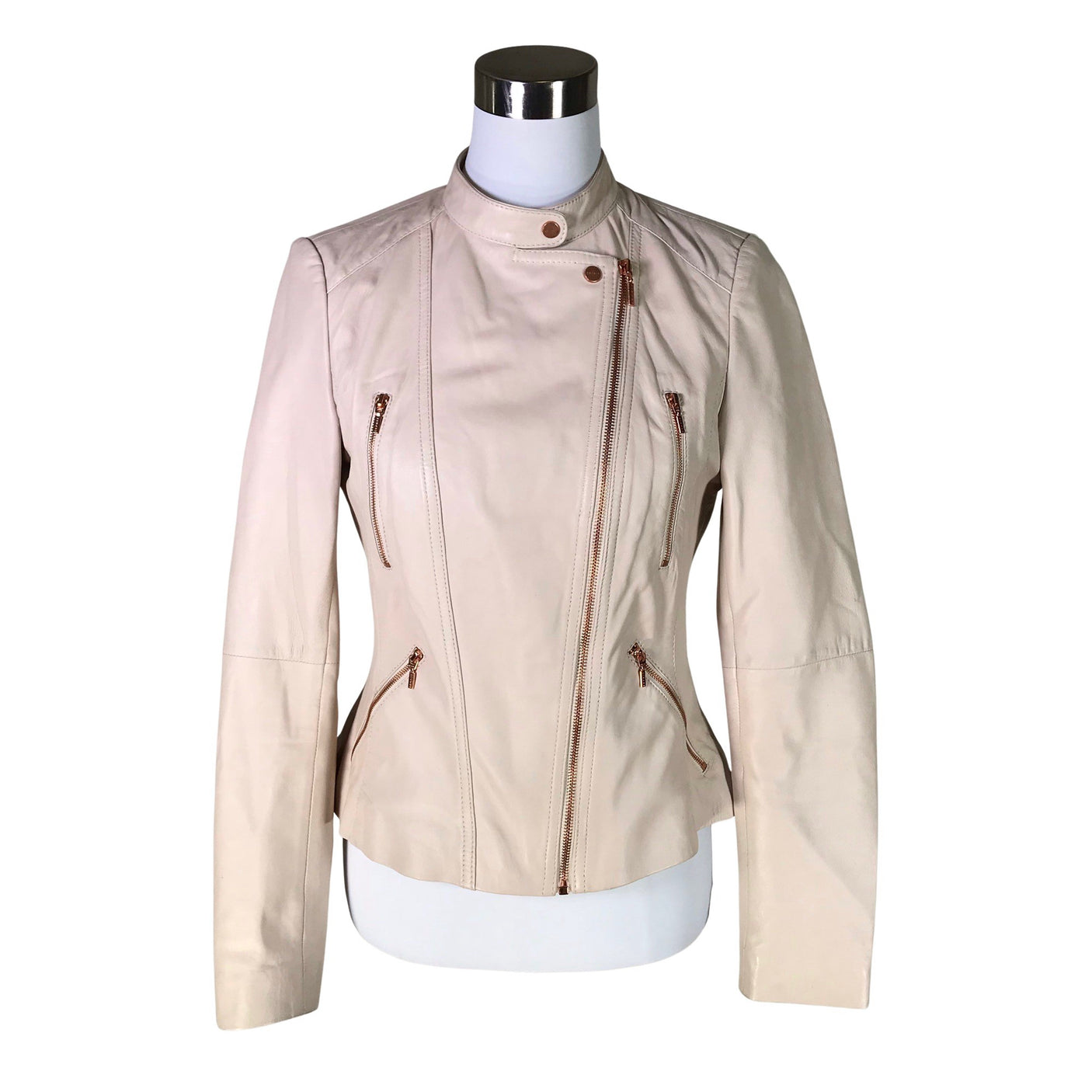 Naisten Esprit - Nahkatakki, koko 38 - Beige (1)