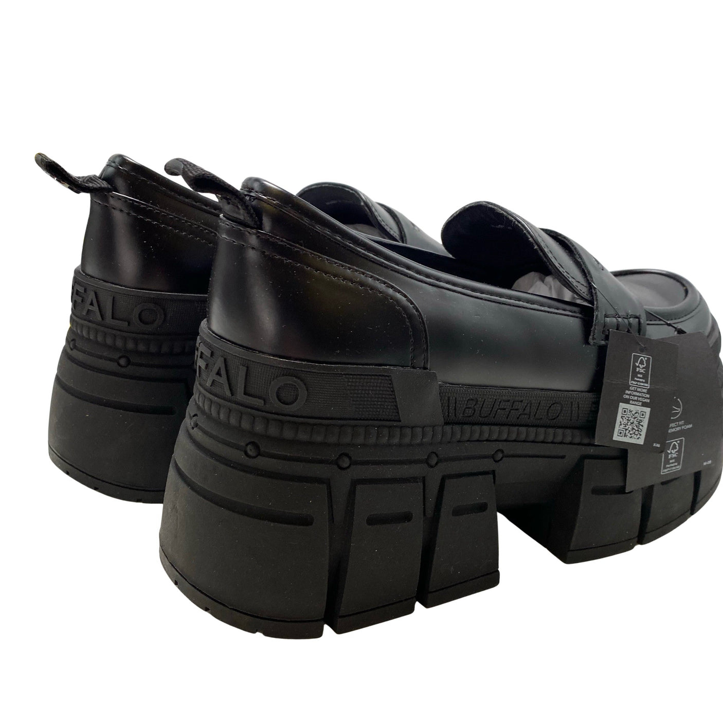 Naisten Buffalo - Loaferit, koko 40 - Musta (2)