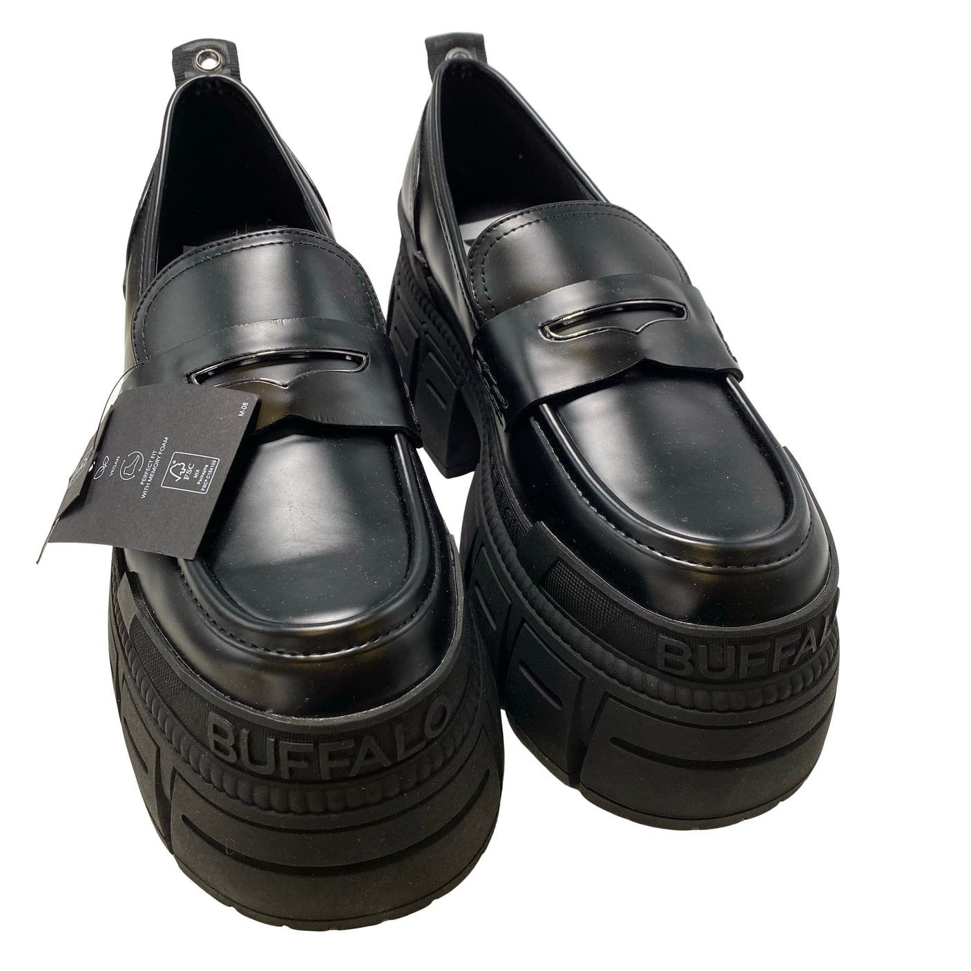 Naisten Buffalo - Loaferit, koko 40 - Musta (3)