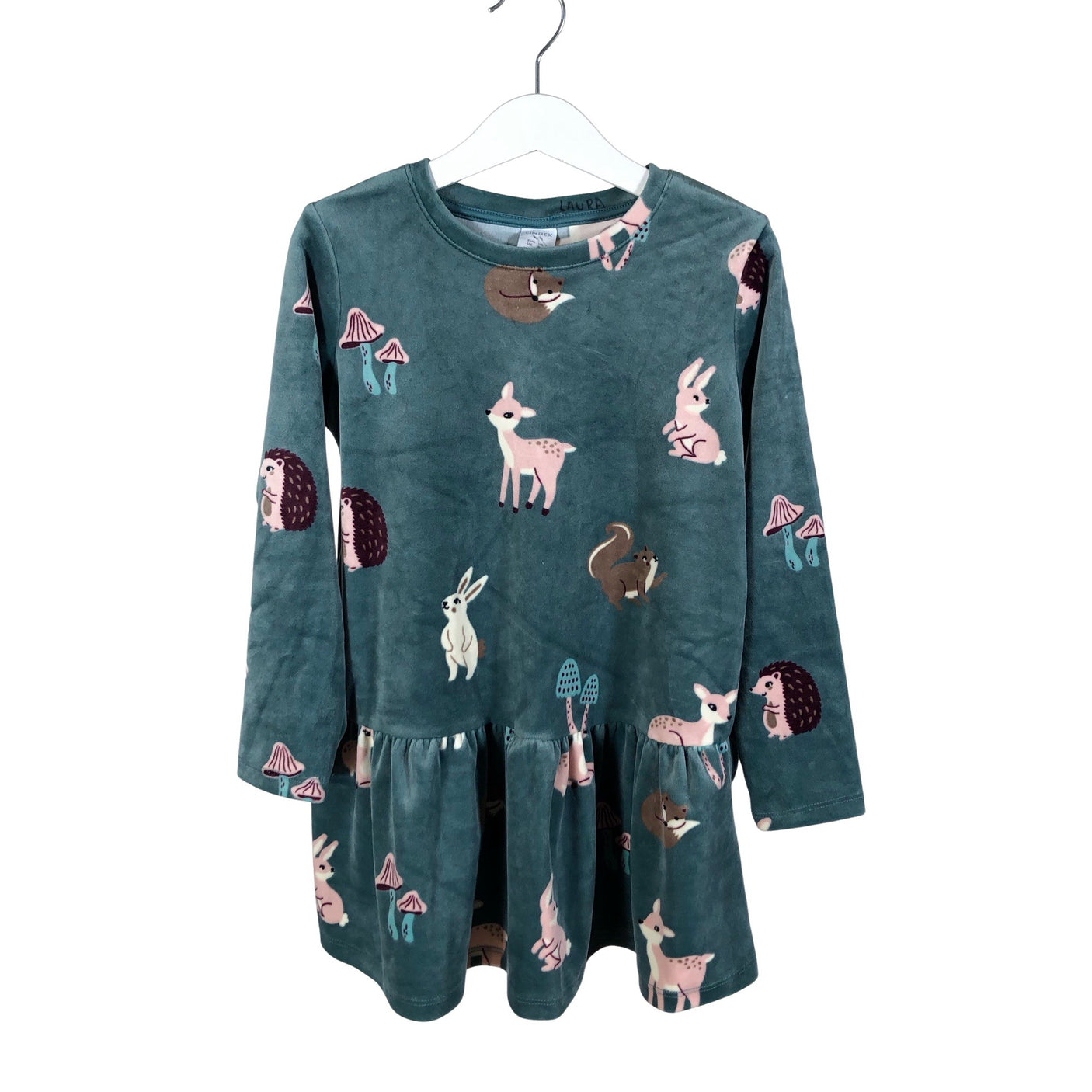 Tyttöjen Lindex - Collegemekko, koko 110 - 116 - Sininen (1)