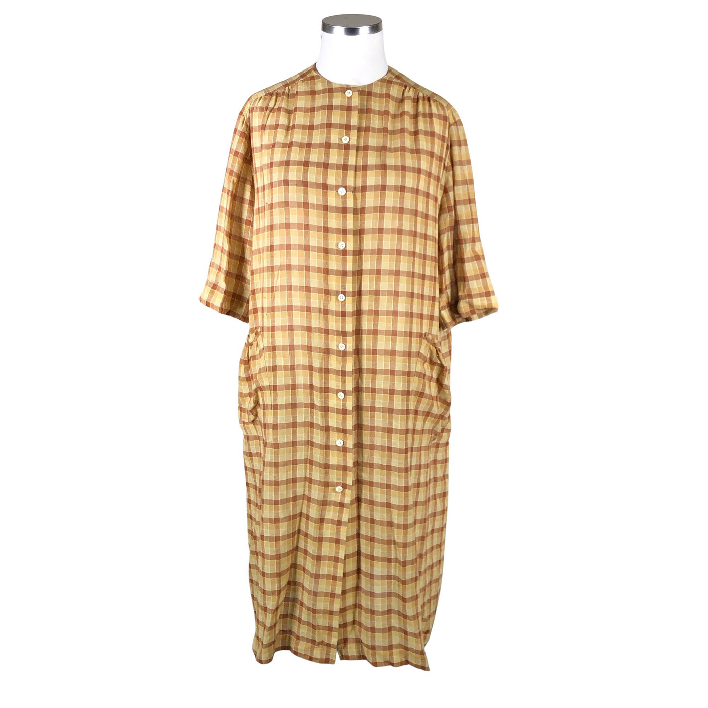 Naisten Handmade - Kangasmekko, koko 44 - Ruskea (1)