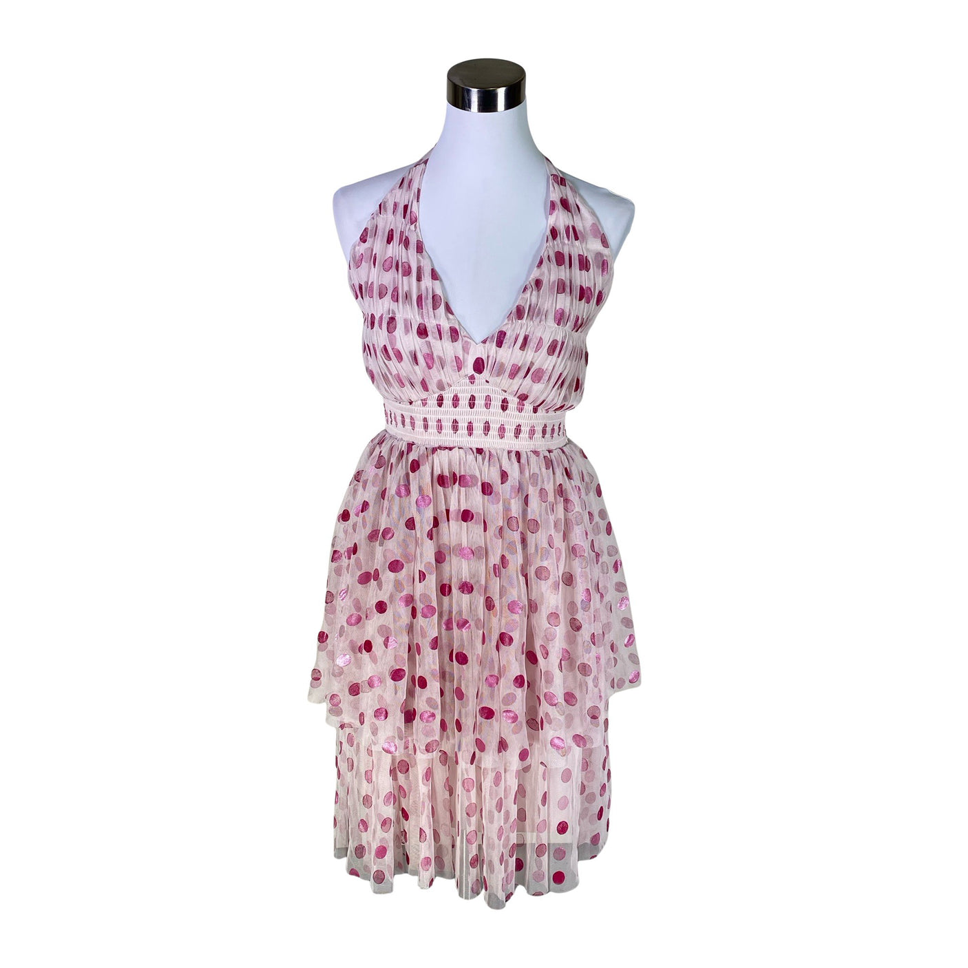 Naisten Lace & Beads - Sifonkimekko, koko 36 - Vaaleanpunainen (1)
