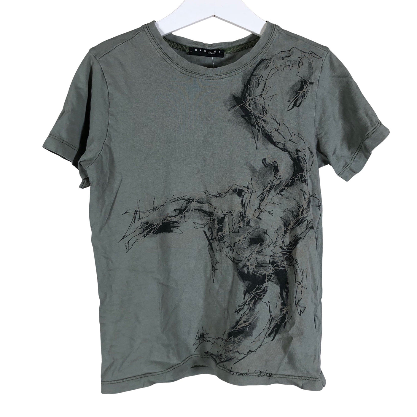 Unisex Sisley - T-paita, koko 128 - 134 - Vihreä (1)