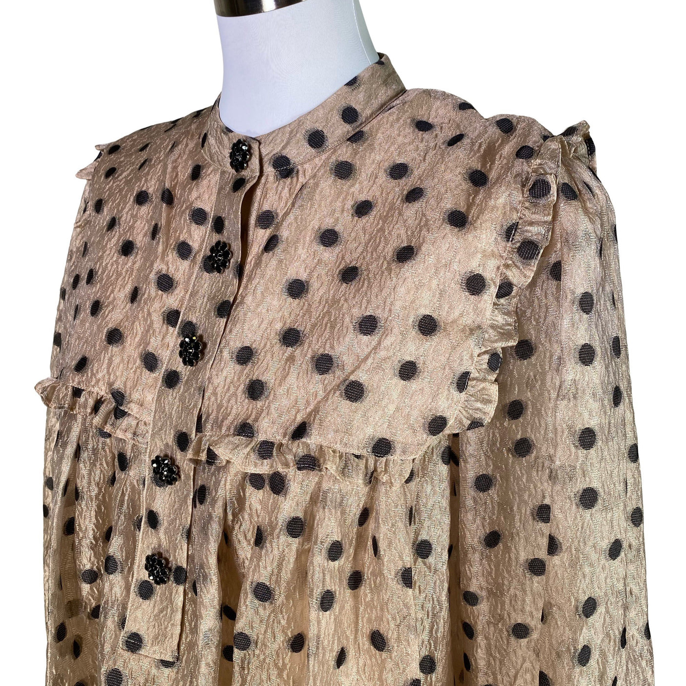 Naisten Custommade - Sifonkimekko, koko 38 - Beige (3)