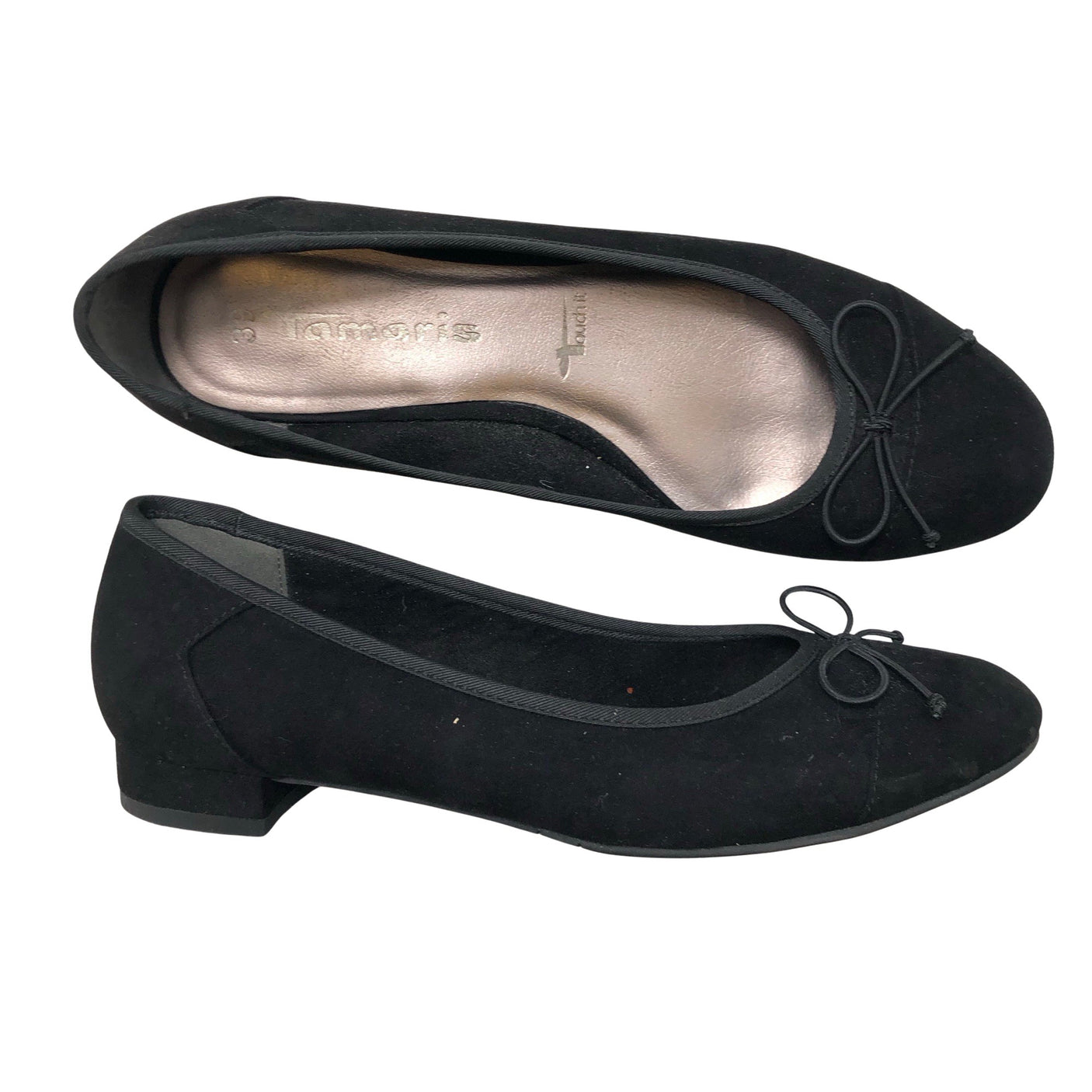 Naisten Tamaris - Ballerinat, koko 39 - Musta (1)