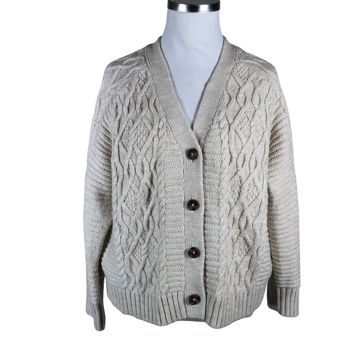 Naisten Gina Benotti - Neuletakki, koko 44 - Beige (1)